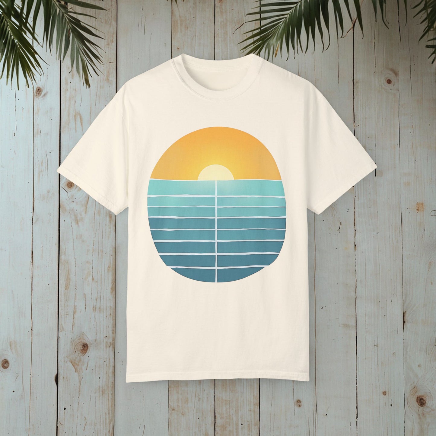 RETRO SUNSET OCEAN GARMENT-DYED TEE