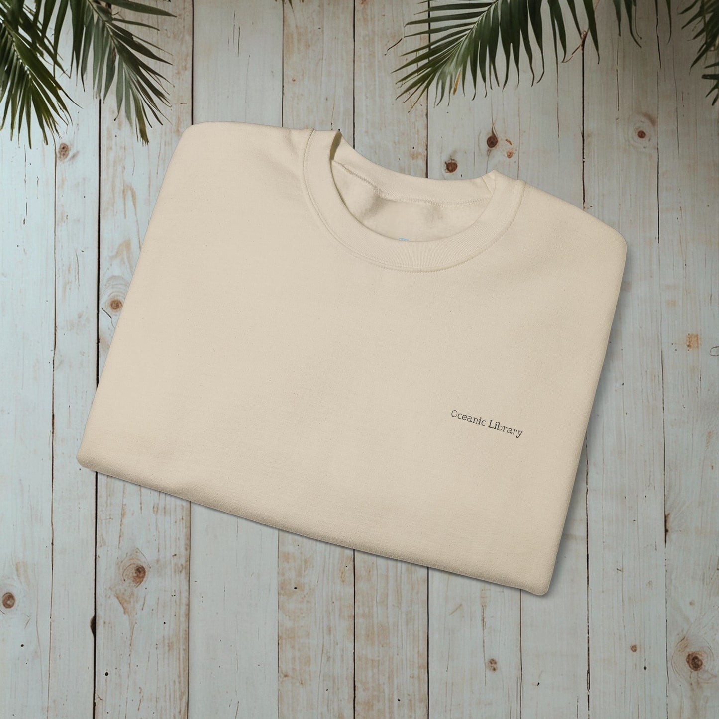 WATER LILY OCEANIC LIBRARY Heavy Blend™ Crewneck Sweatshirt