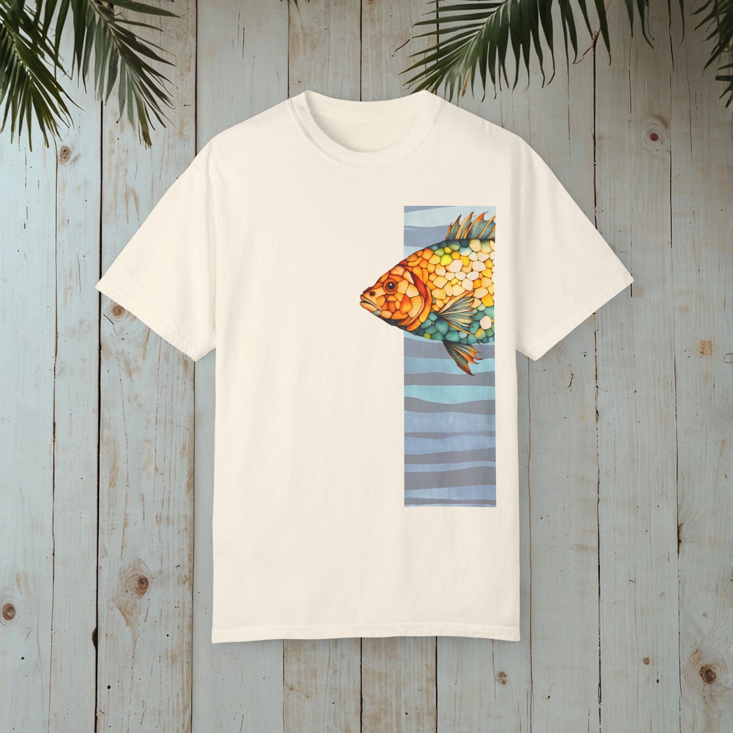 MOSAIC FISH GARMENT-DYED TEE