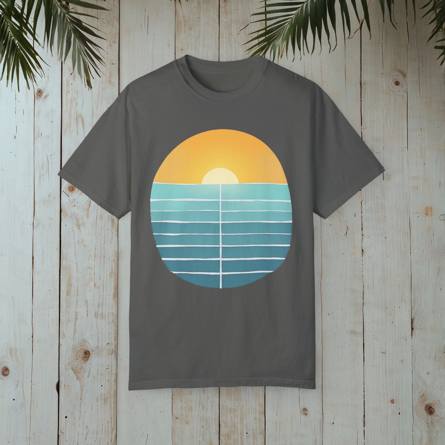RETRO SUNSET OCEAN GARMENT-DYED TEE