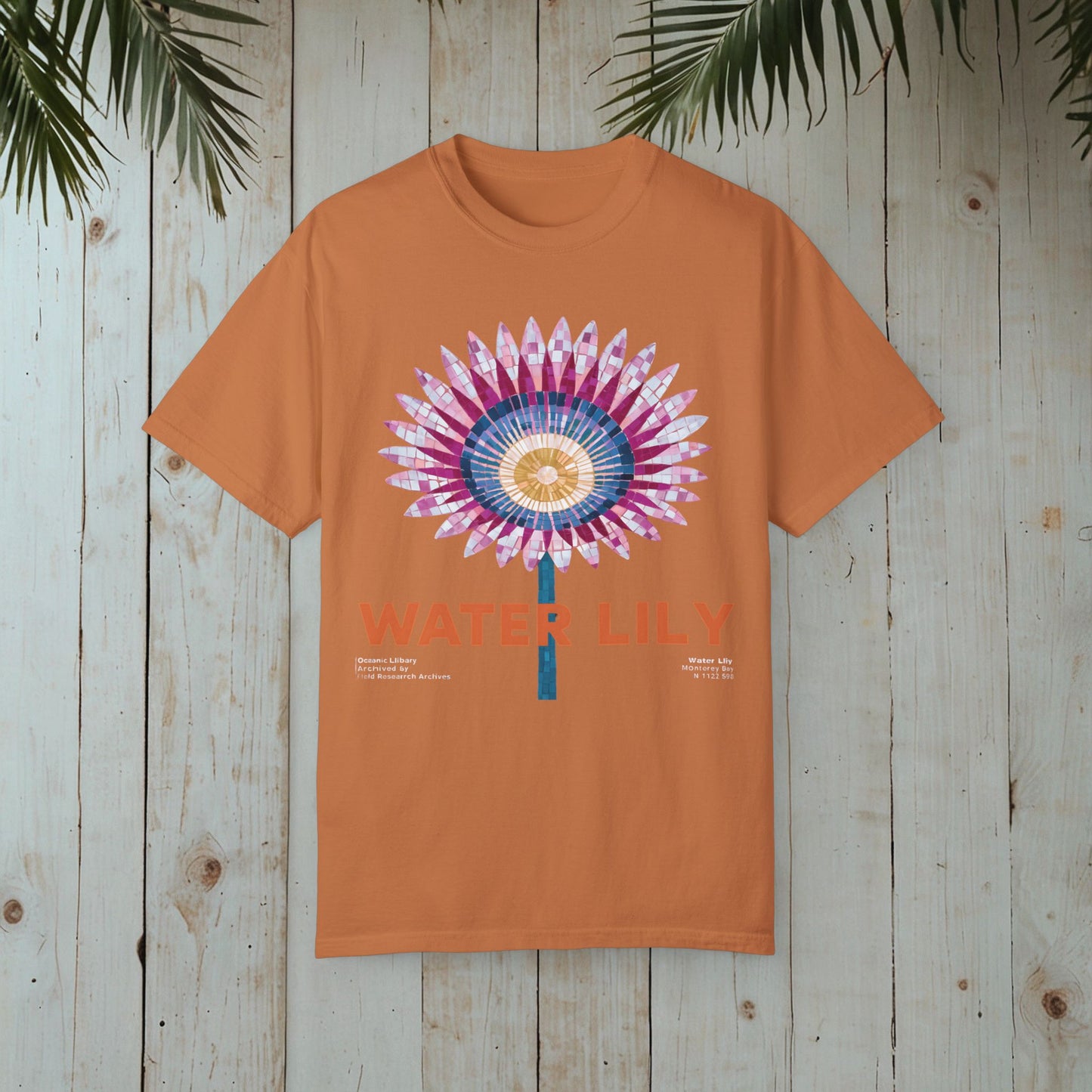 WATER LILY OCEANIC LIBRARY RETRO GARMENT-DYED TEE