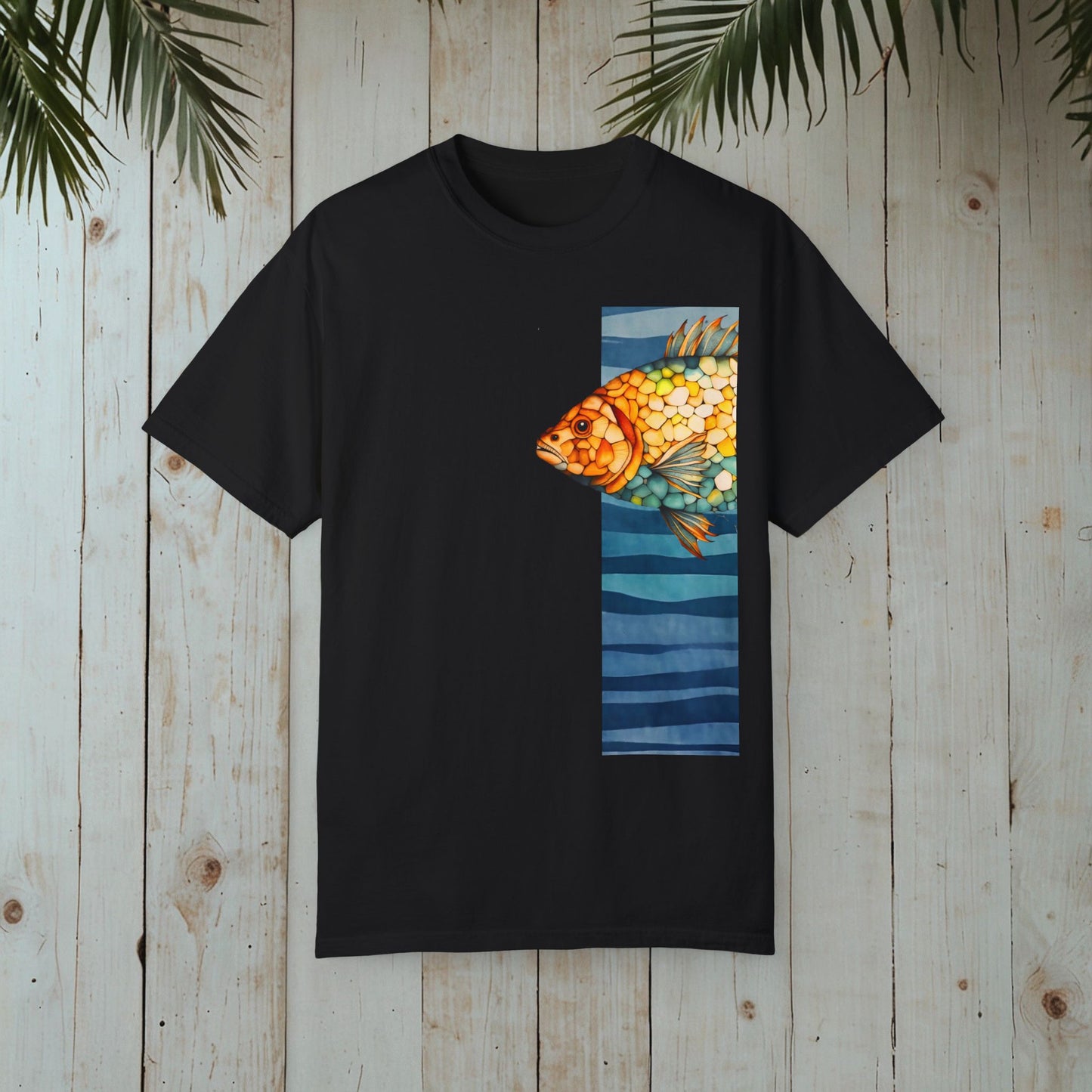 MOSAIC FISH GARMENT-DYED TEE
