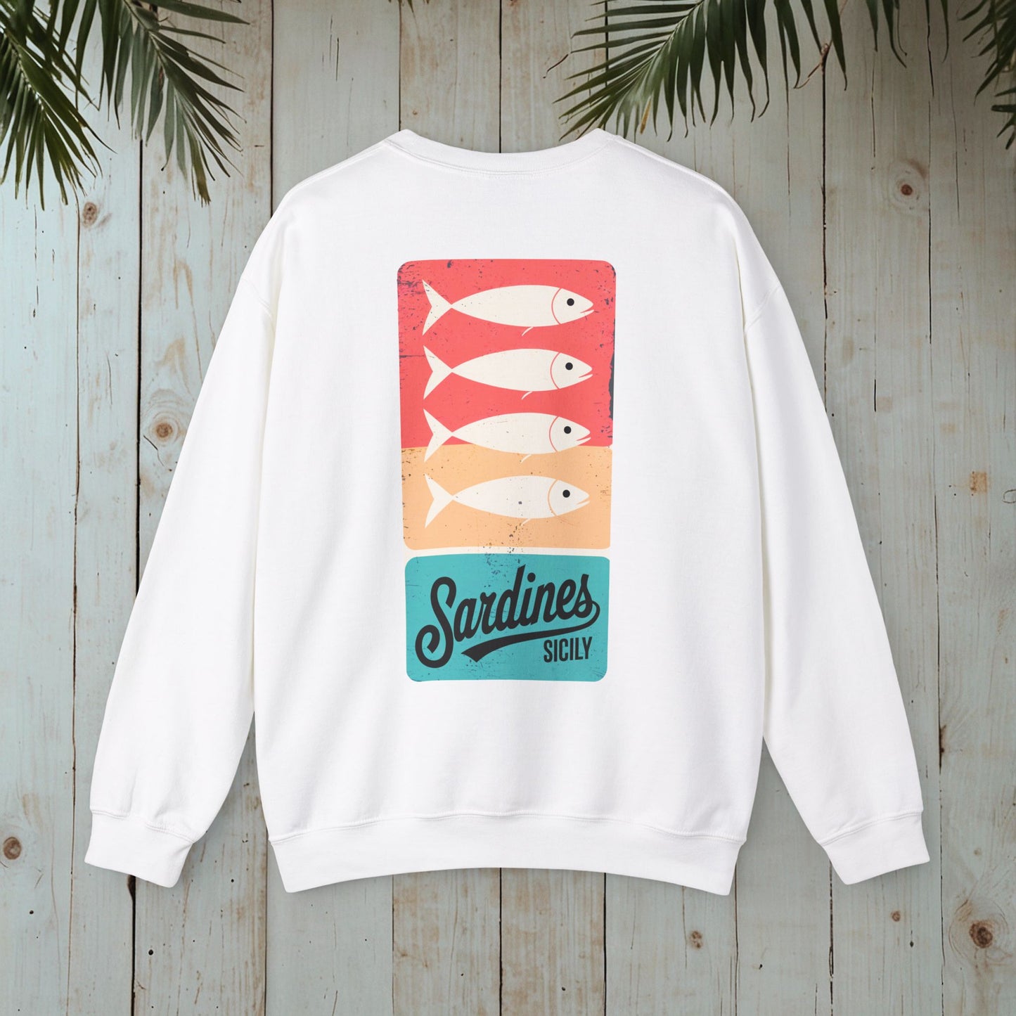 Sardines Sicily Retro Heavy Blend™ Crewneck Sweatshirt