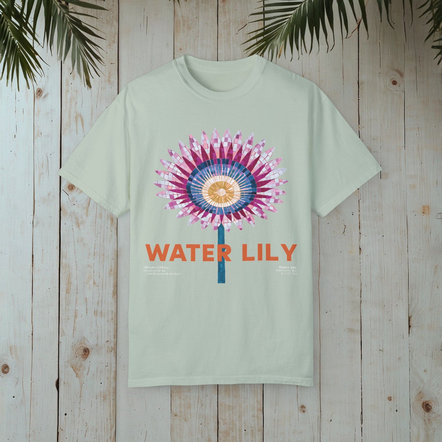 WATER LILY OCEANIC LIBRARY RETRO GARMENT-DYED TEE