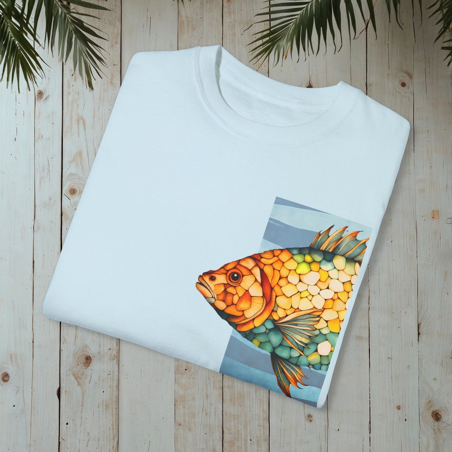 MOSAIC FISH GARMENT-DYED TEE