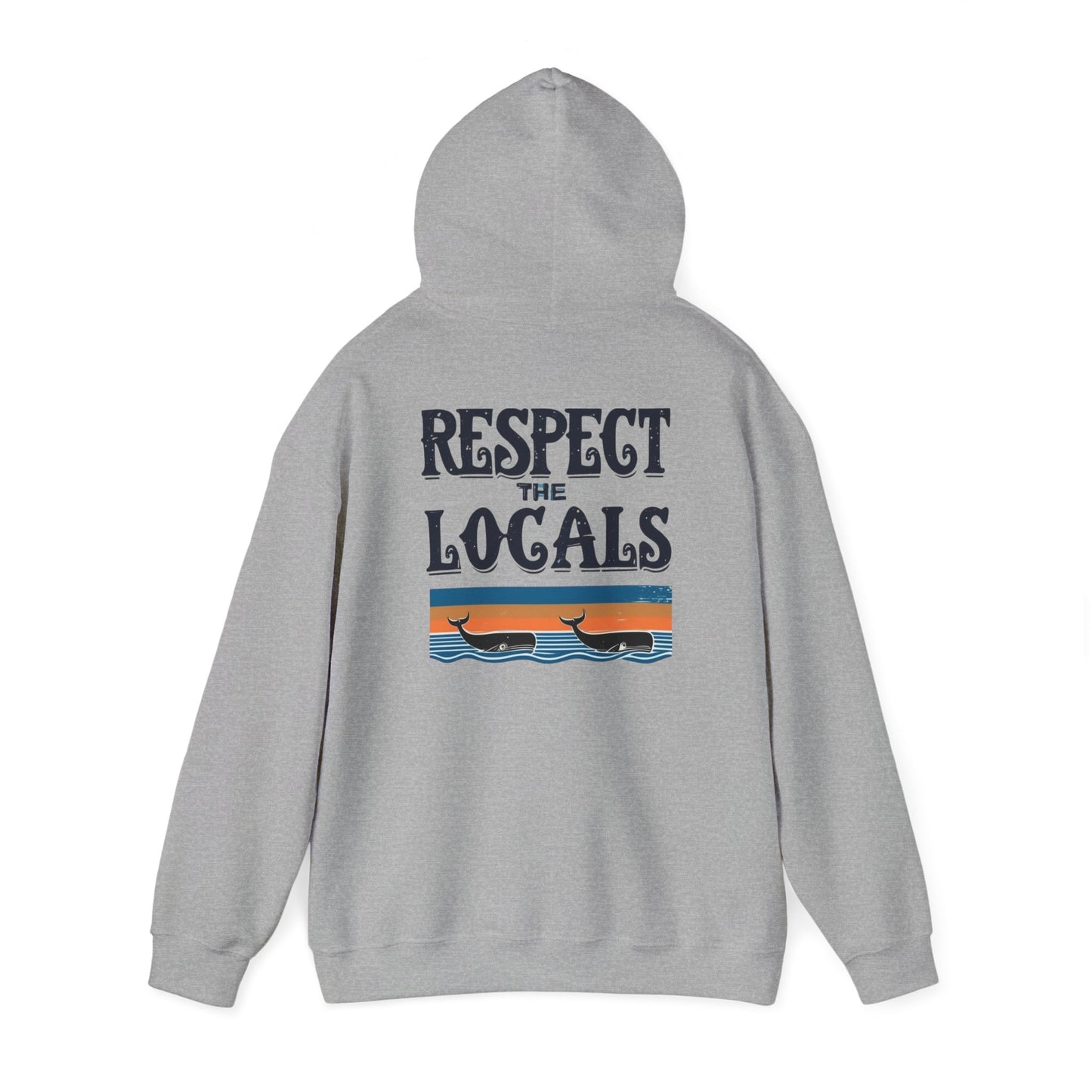 RESPECT THE LOCALS WHALES Heavy Blend™ Hooded Sweatshirt