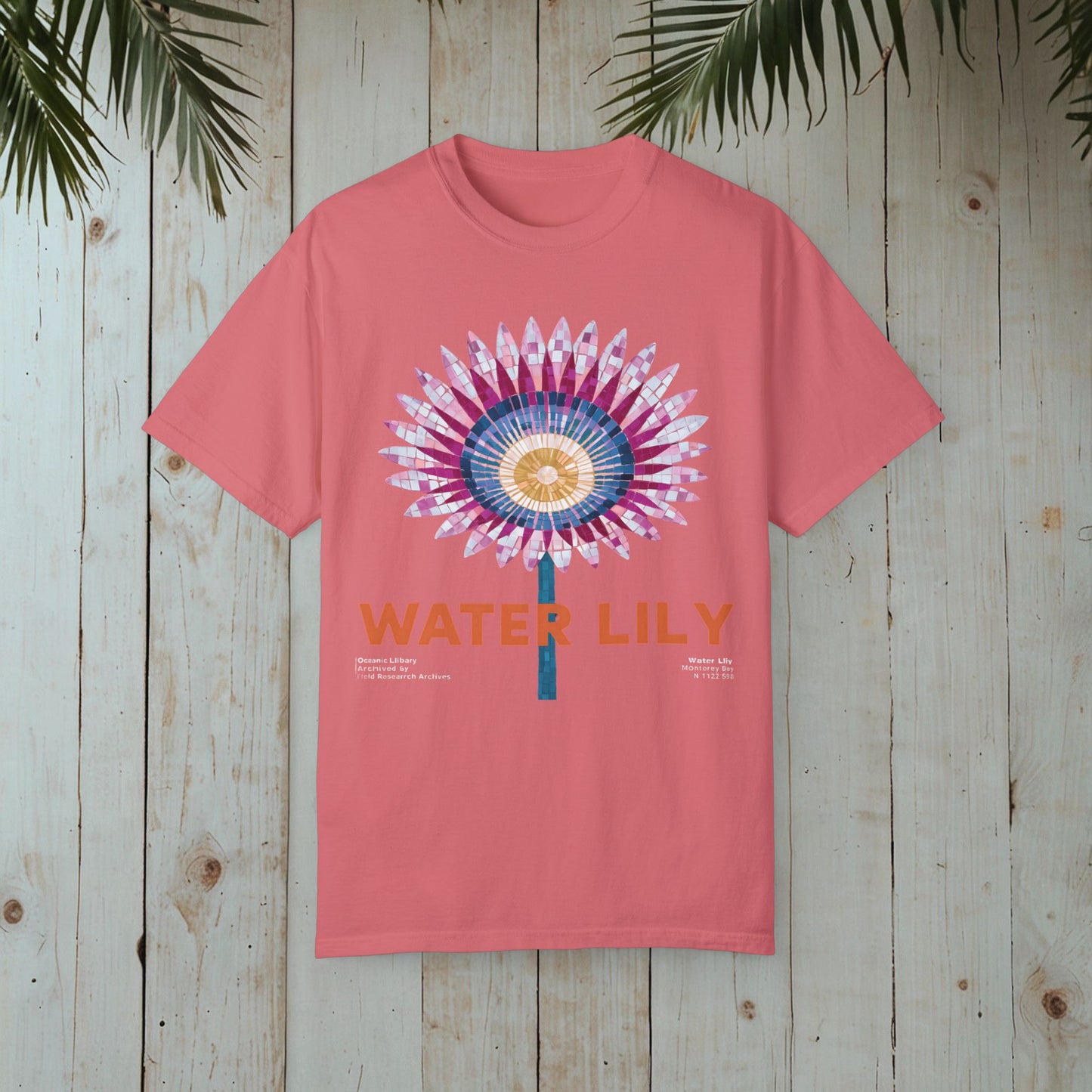 WATER LILY OCEANIC LIBRARY RETRO GARMENT-DYED TEE