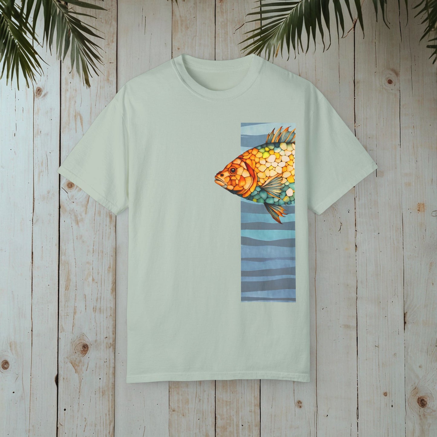 MOSAIC FISH GARMENT-DYED TEE