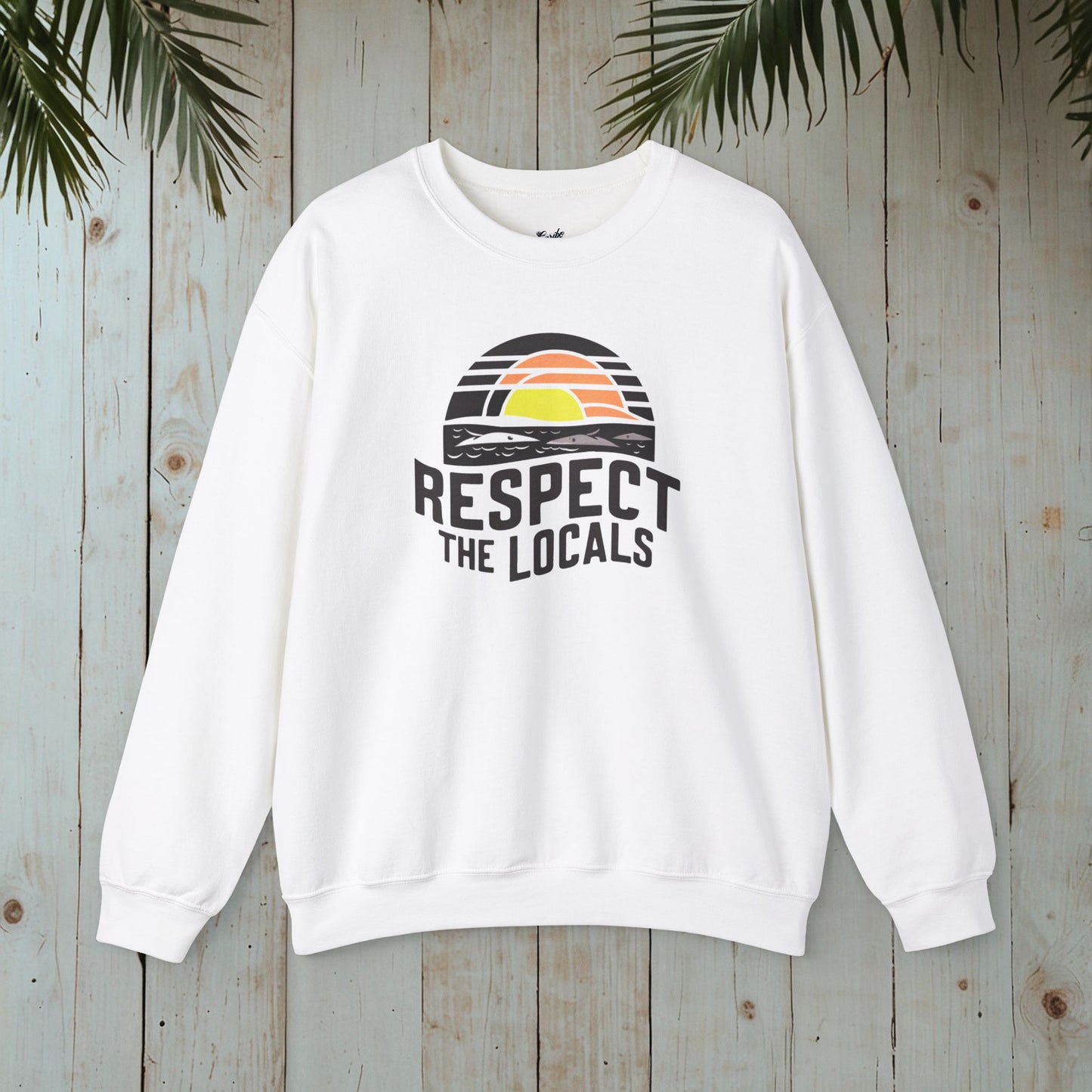 RESPECT THE LOCALS WOODBLOCK Heavy Blend™ Crewneck Sweatshirt