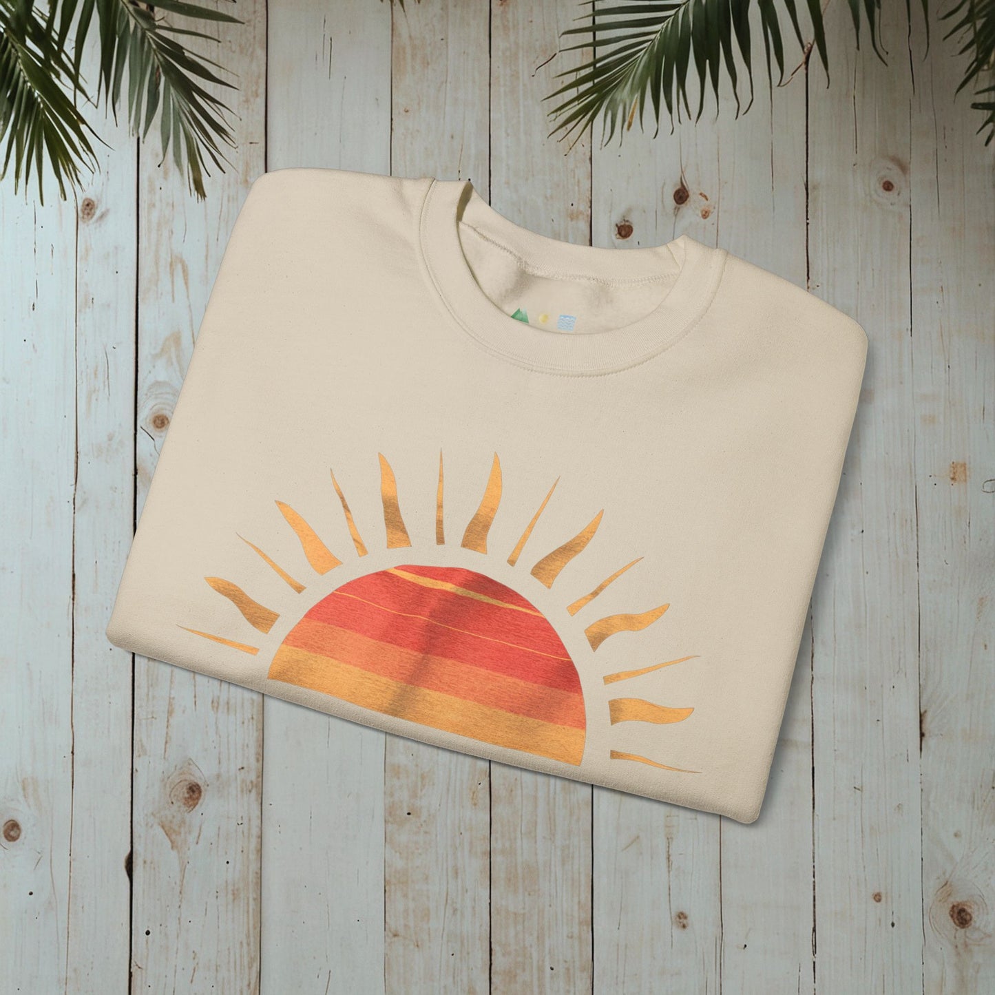 RETRO SUNSET Heavy Blend™ Crewneck Sweatshirt