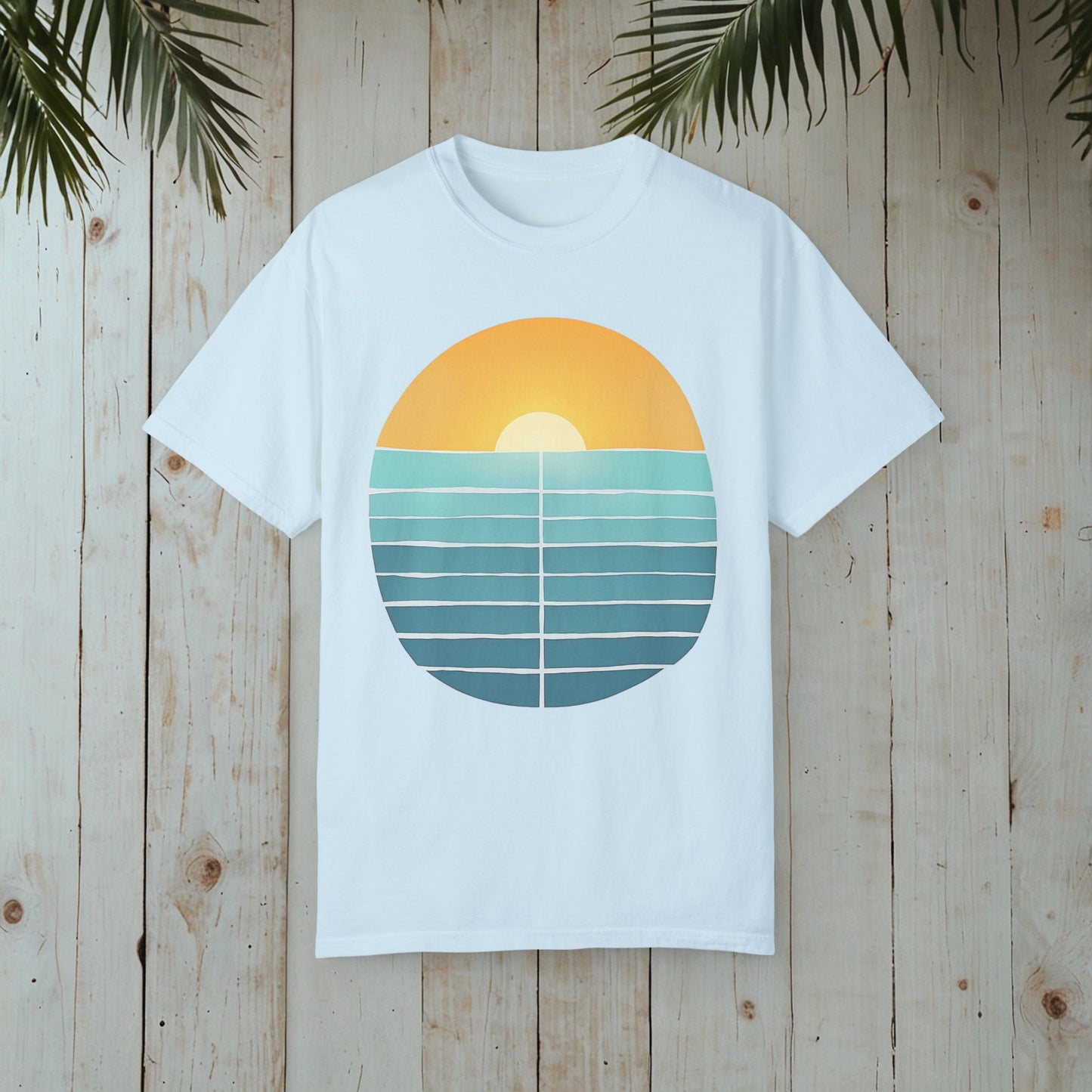 RETRO SUNSET OCEAN GARMENT-DYED TEE