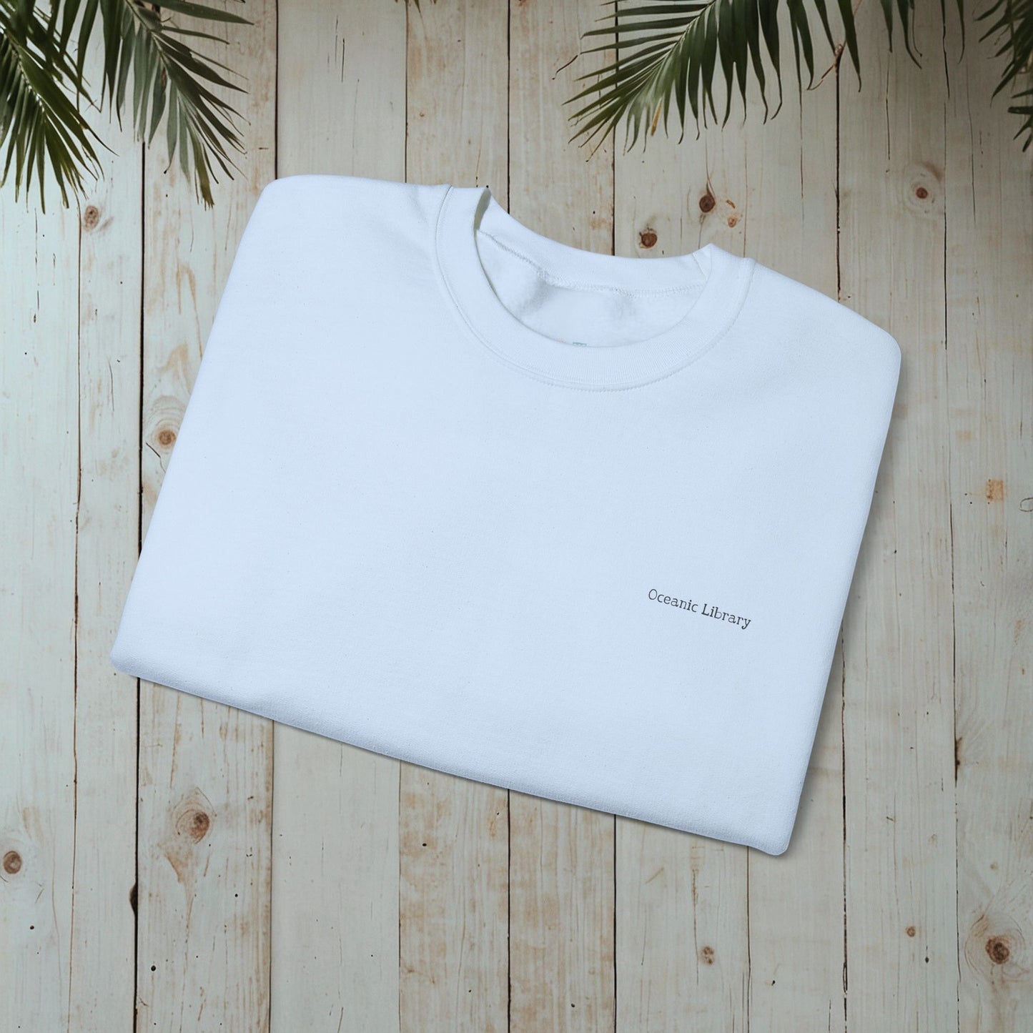 WATER LILY OCEANIC LIBRARY Heavy Blend™ Crewneck Sweatshirt