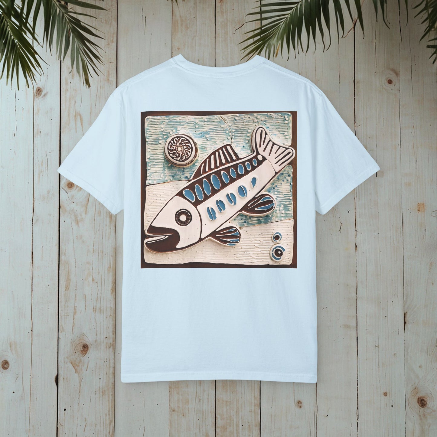 CERAMIC FISH SESSION OCEANIC LIBRARY GARMENT-DYED TEE