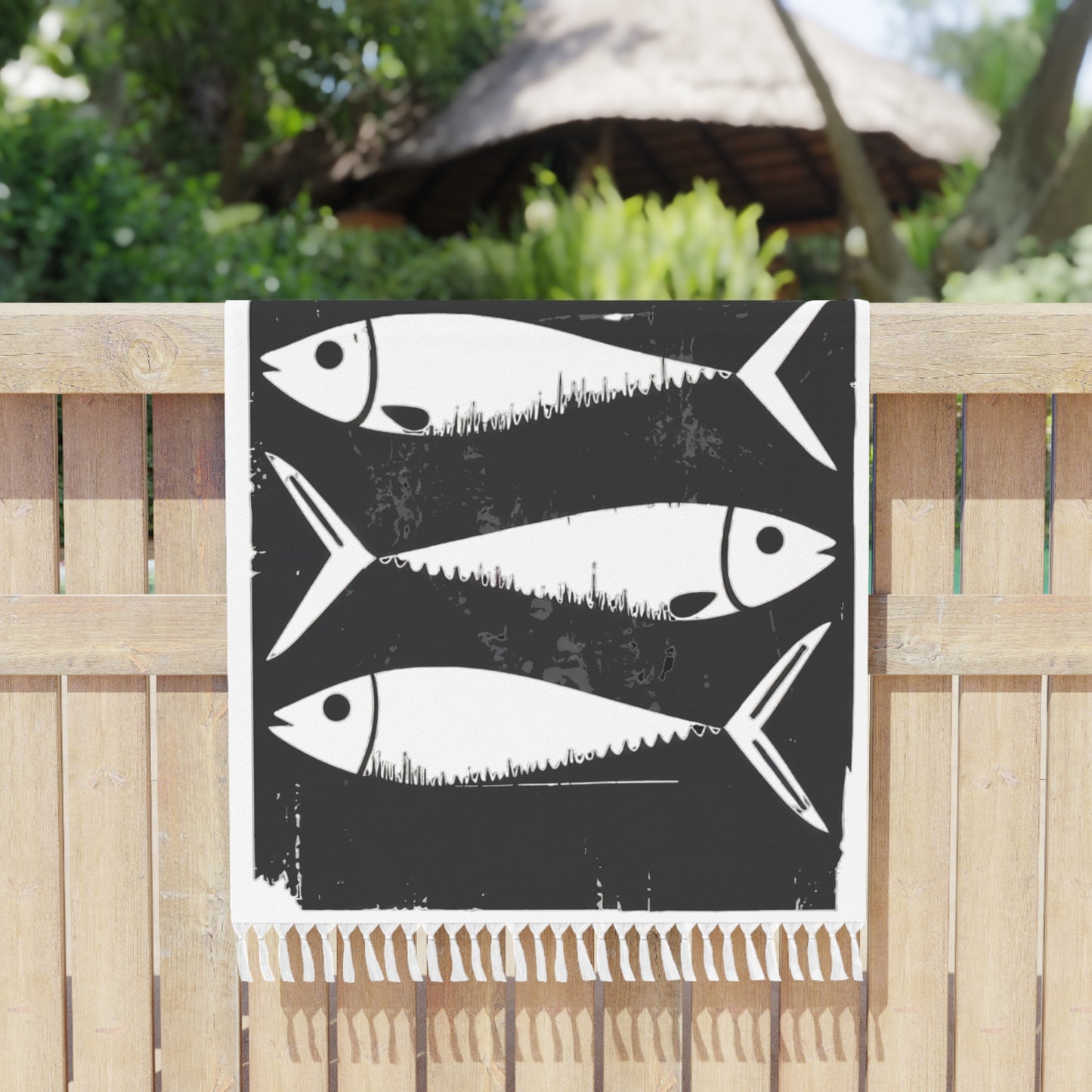 Sardines Box Boho Beach Cloth Retro Pattern