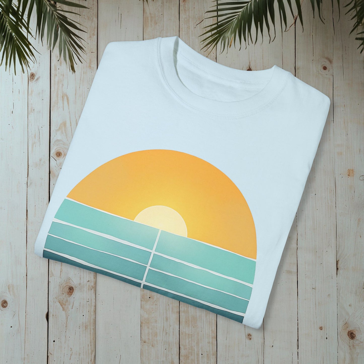 RETRO SUNSET OCEAN GARMENT-DYED TEE