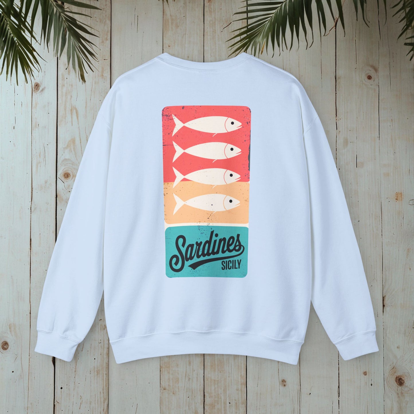 Sardines Sicily Retro Heavy Blend™ Crewneck Sweatshirt