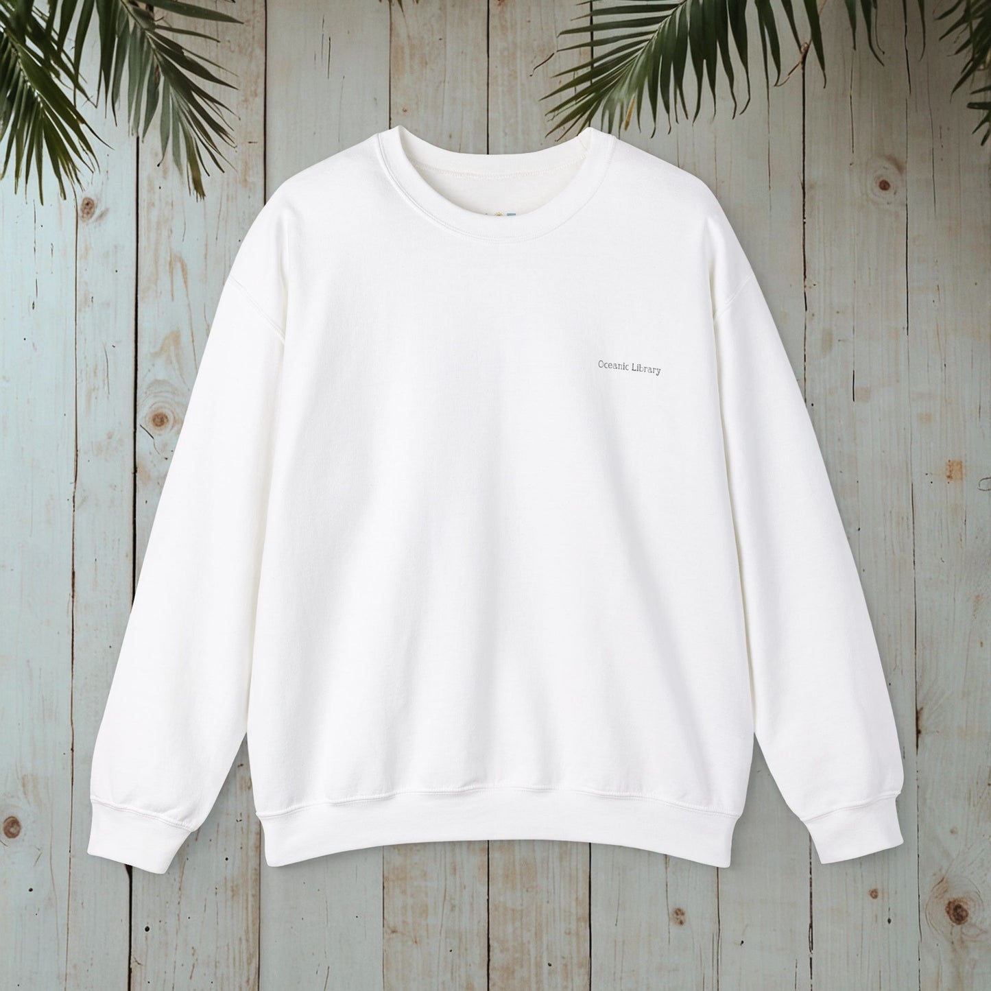 WATER LILY OCEANIC LIBRARY Heavy Blend™ Crewneck Sweatshirt