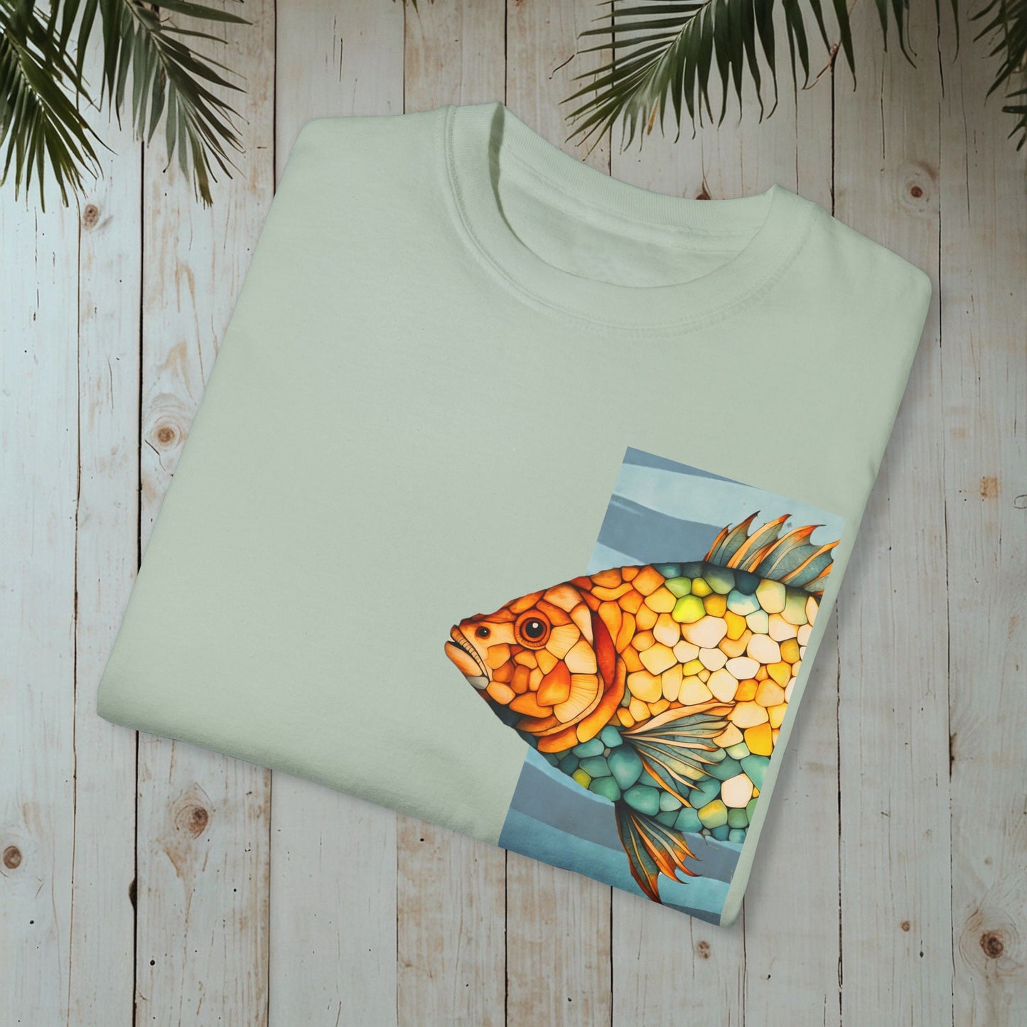 MOSAIC FISH GARMENT-DYED TEE