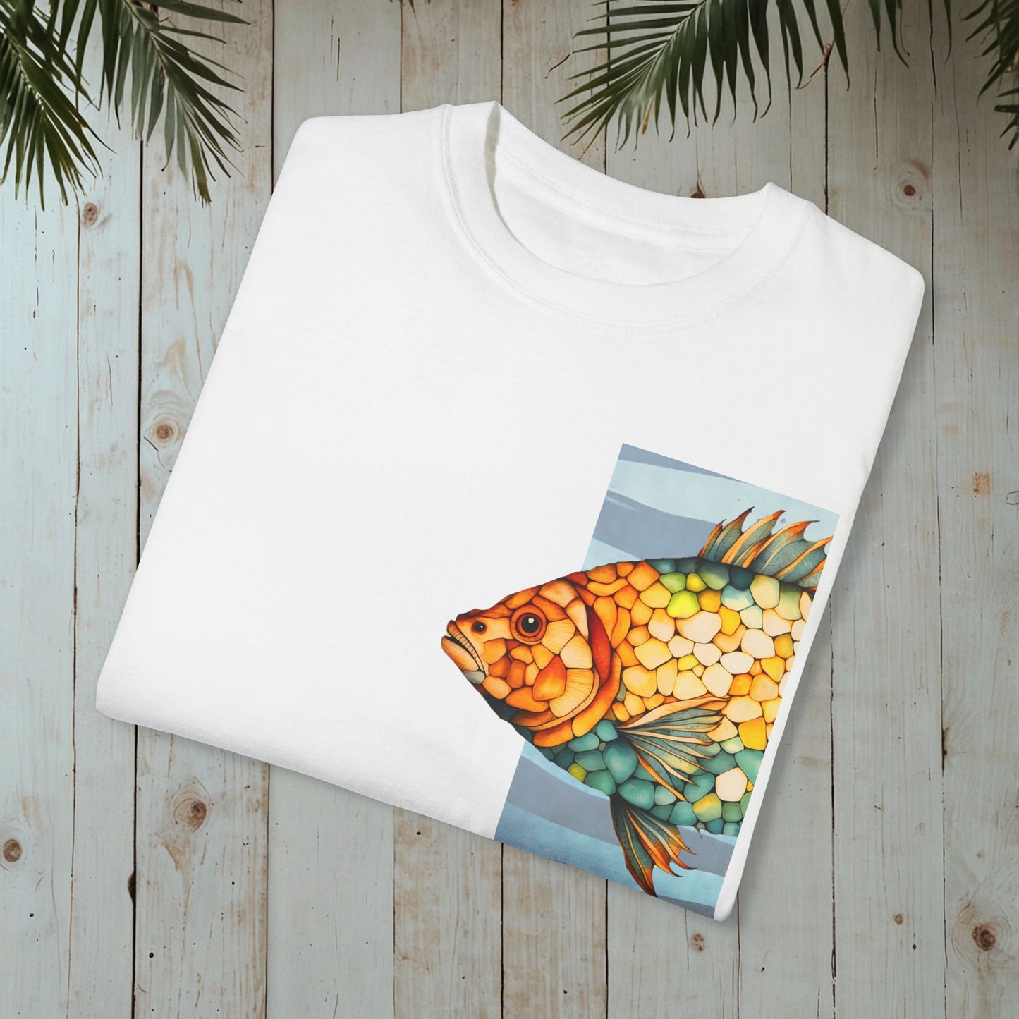 MOSAIC FISH GARMENT-DYED TEE