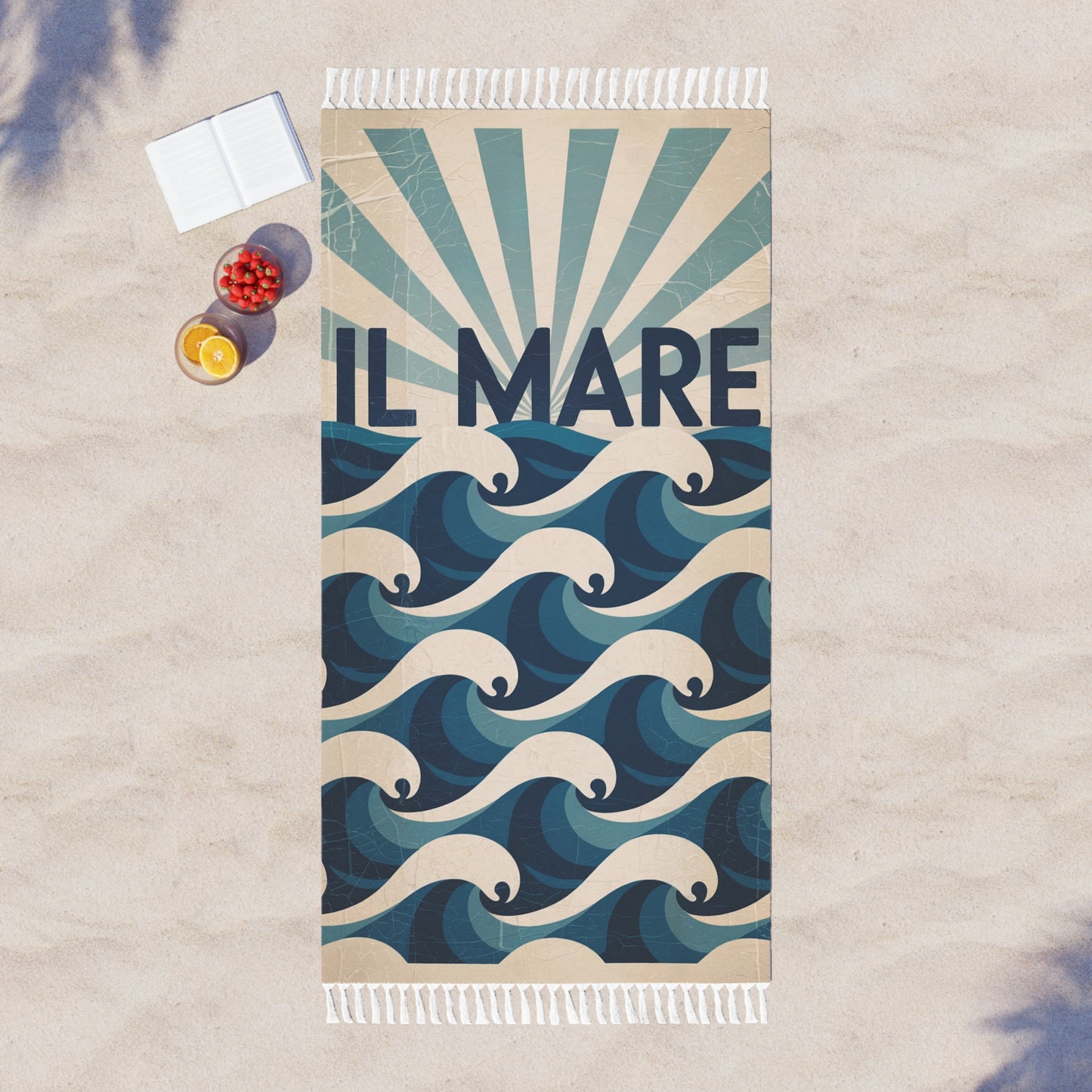 Il Mare Italian Ocean Boho Beach Cloth Retro Pattern