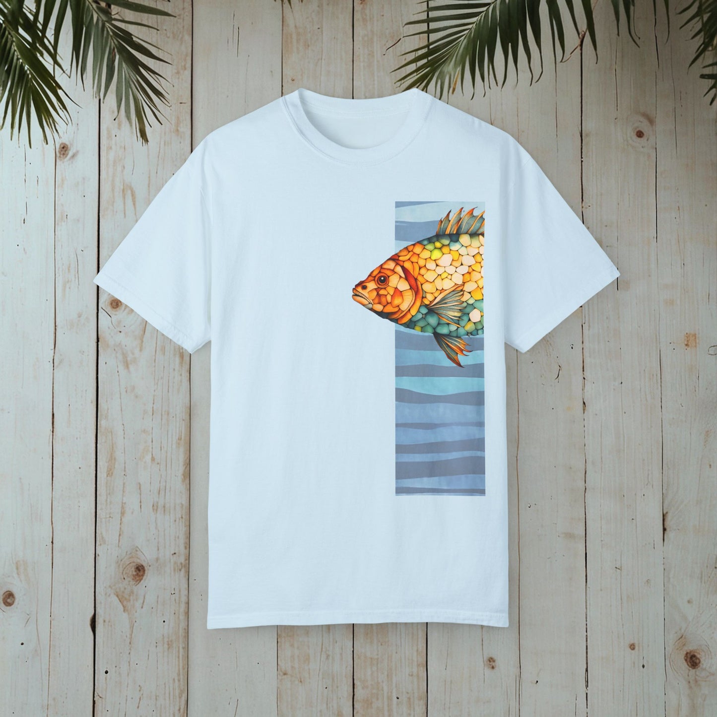MOSAIC FISH GARMENT-DYED TEE