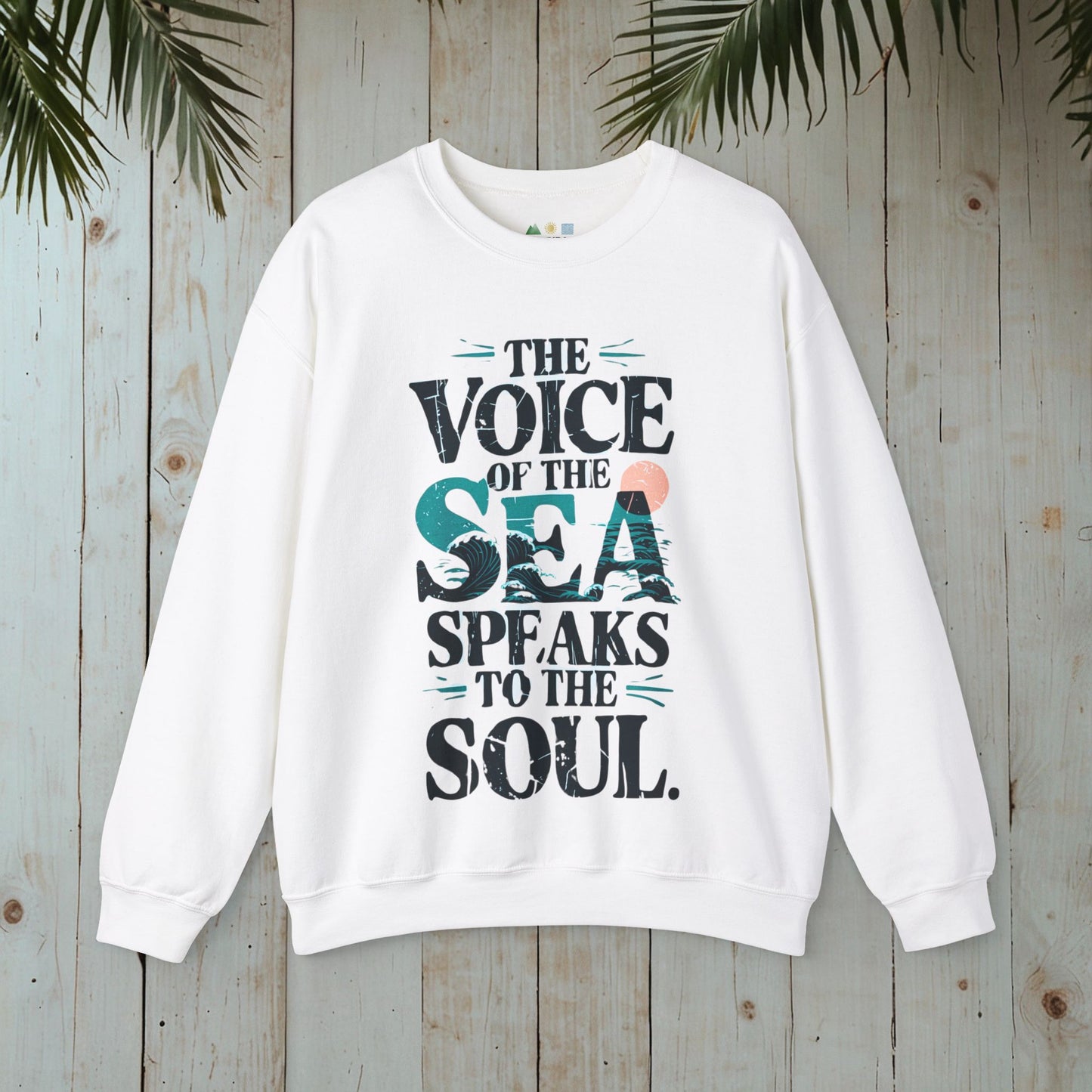 THE VOICE OF THE SEA SPEAKS TO THE SOUL Heavy Blend™ Crewneck Sweatshirt