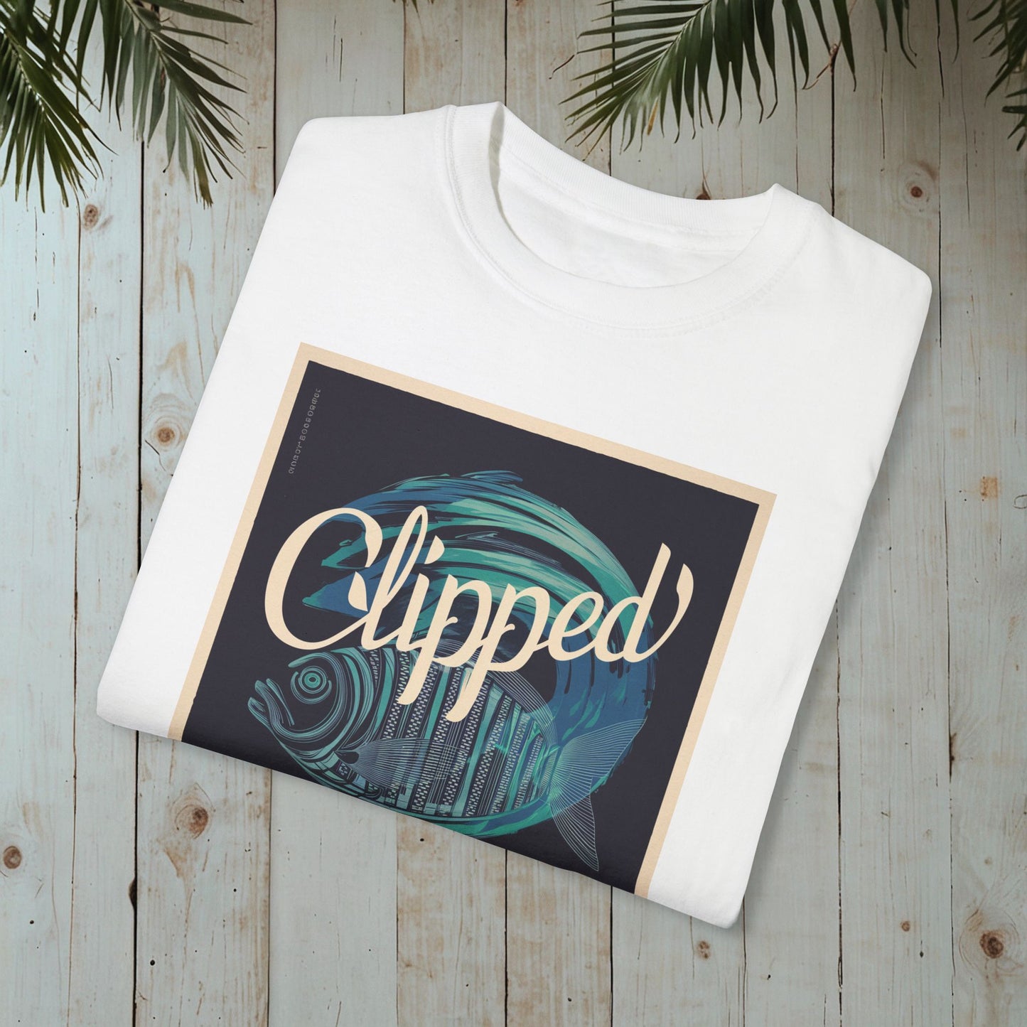 CLIPPED UNDERWATER BACK SET GARMENT-DYED TEE