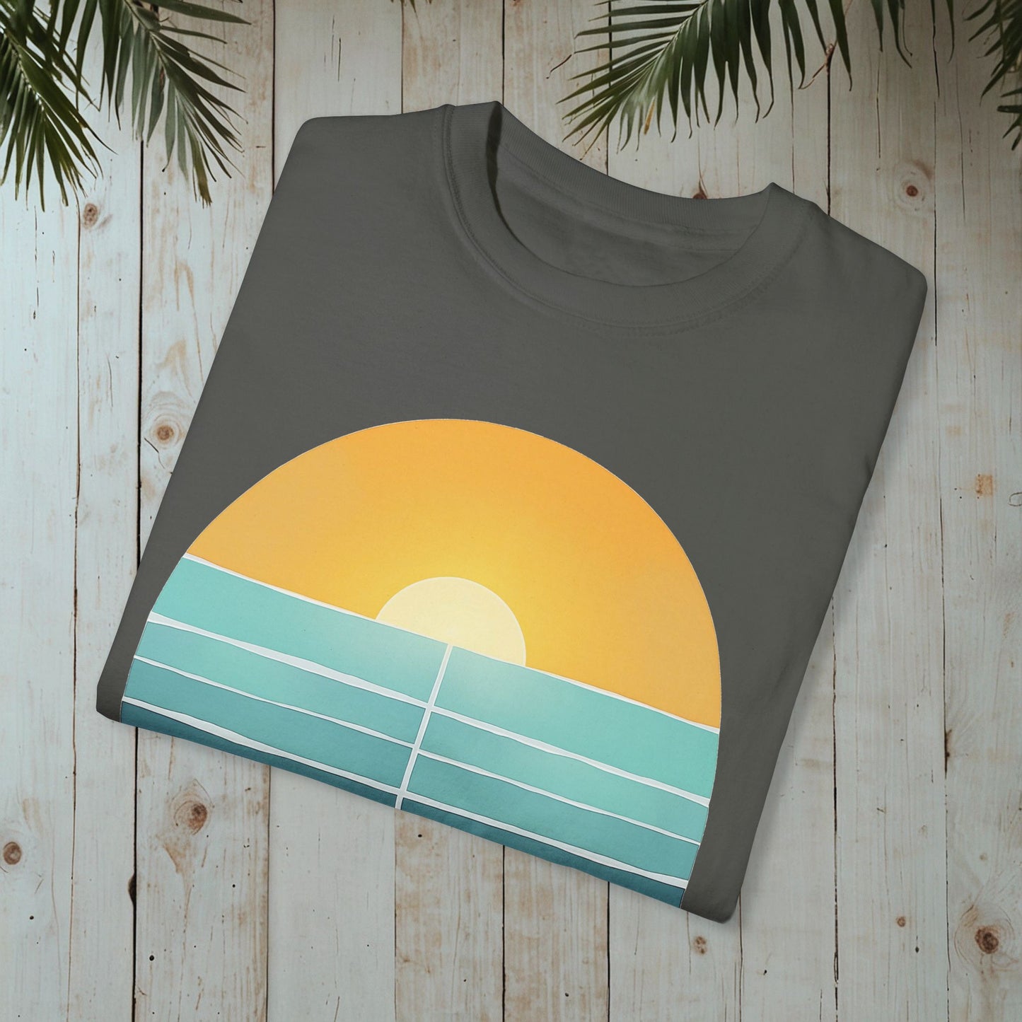 RETRO SUNSET OCEAN GARMENT-DYED TEE