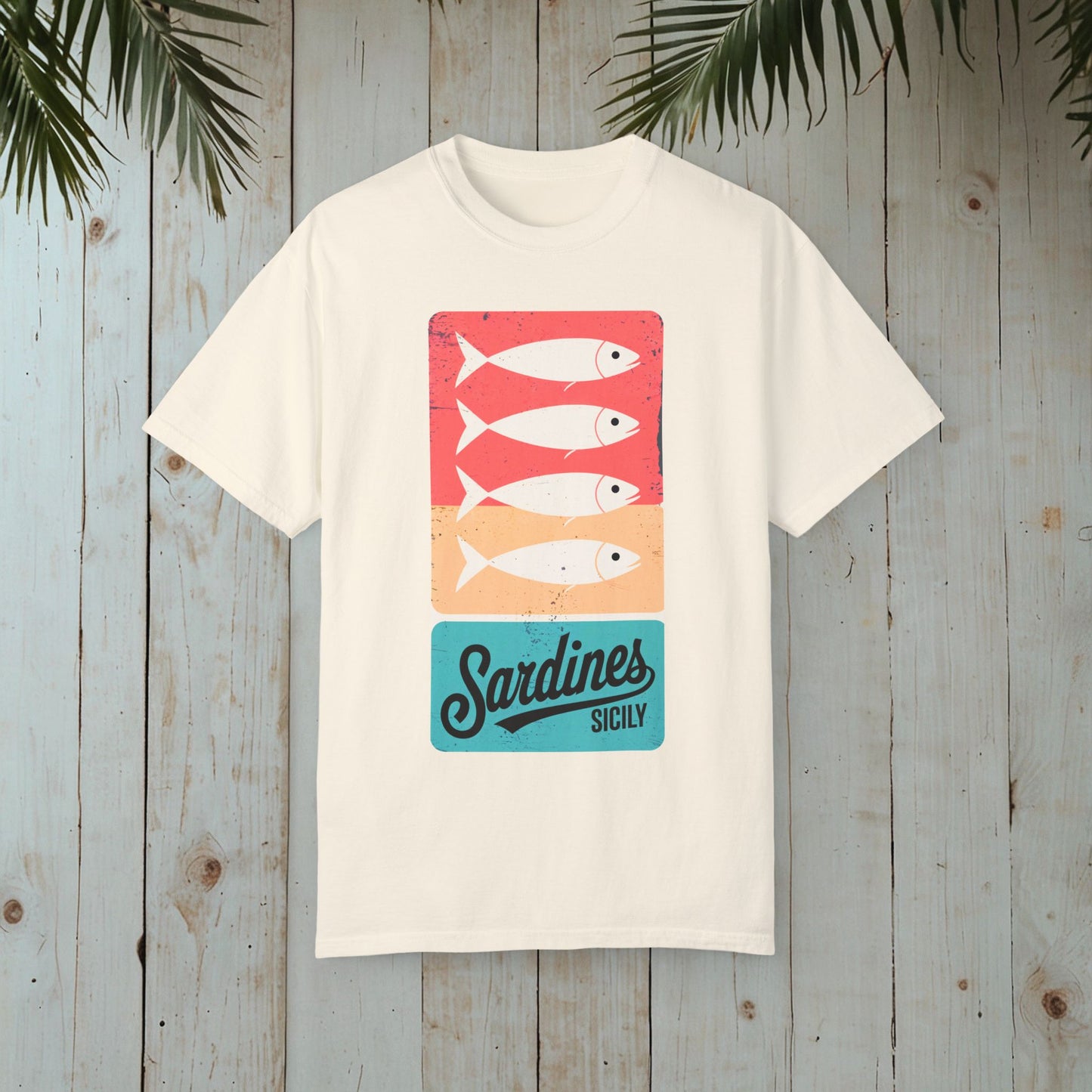 Sardines Sicily Retro GARMENT-DYED TEE