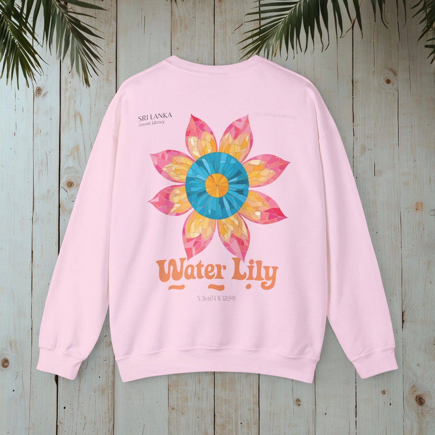 WATER LILY OCEANIC LIBRARY Heavy Blend™ Crewneck Sweatshirt
