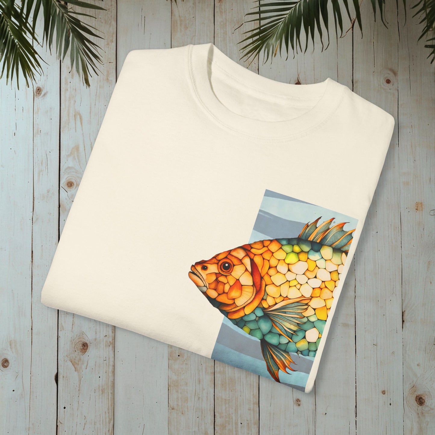 MOSAIC FISH GARMENT-DYED TEE