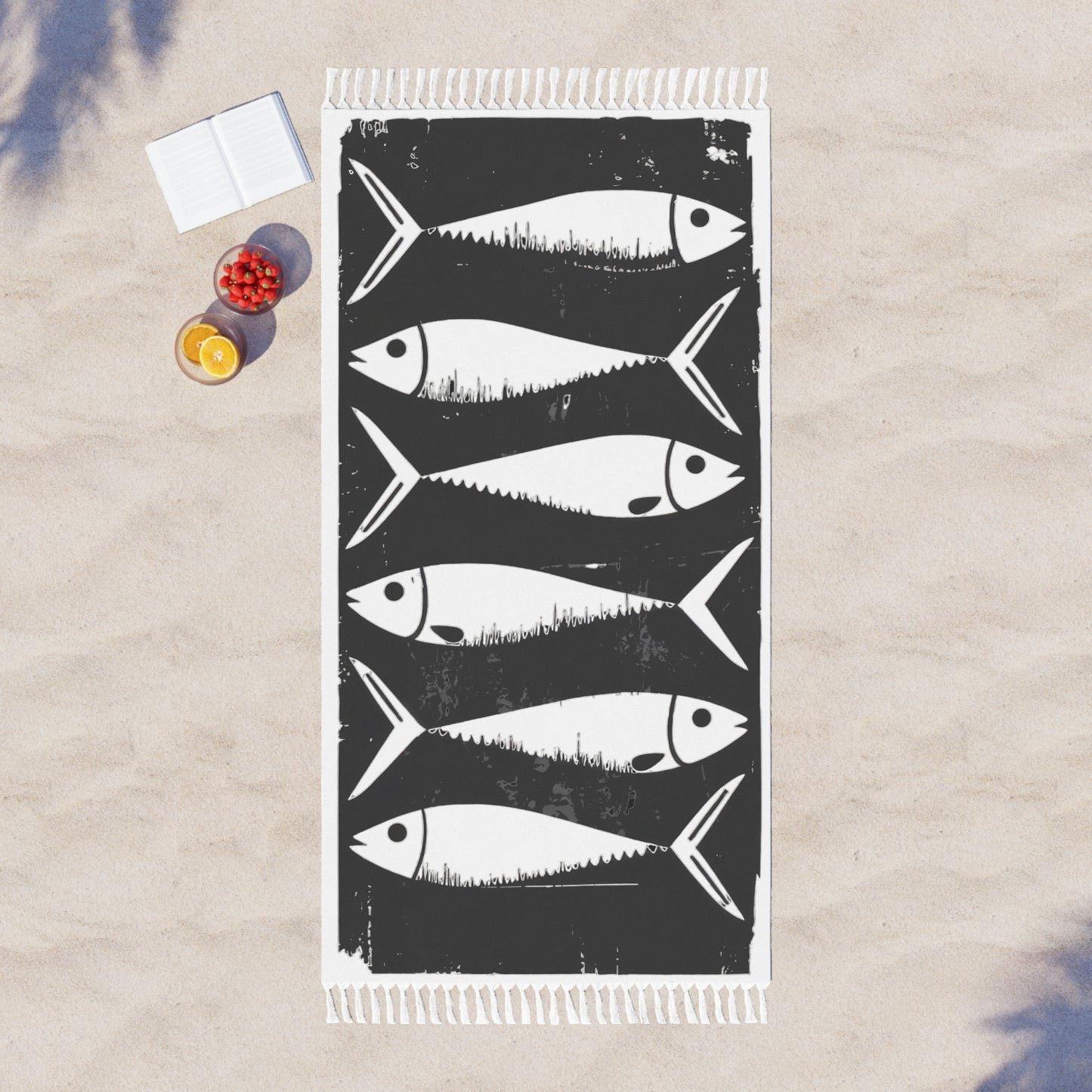 Sardines Box Boho Beach Cloth Retro Pattern