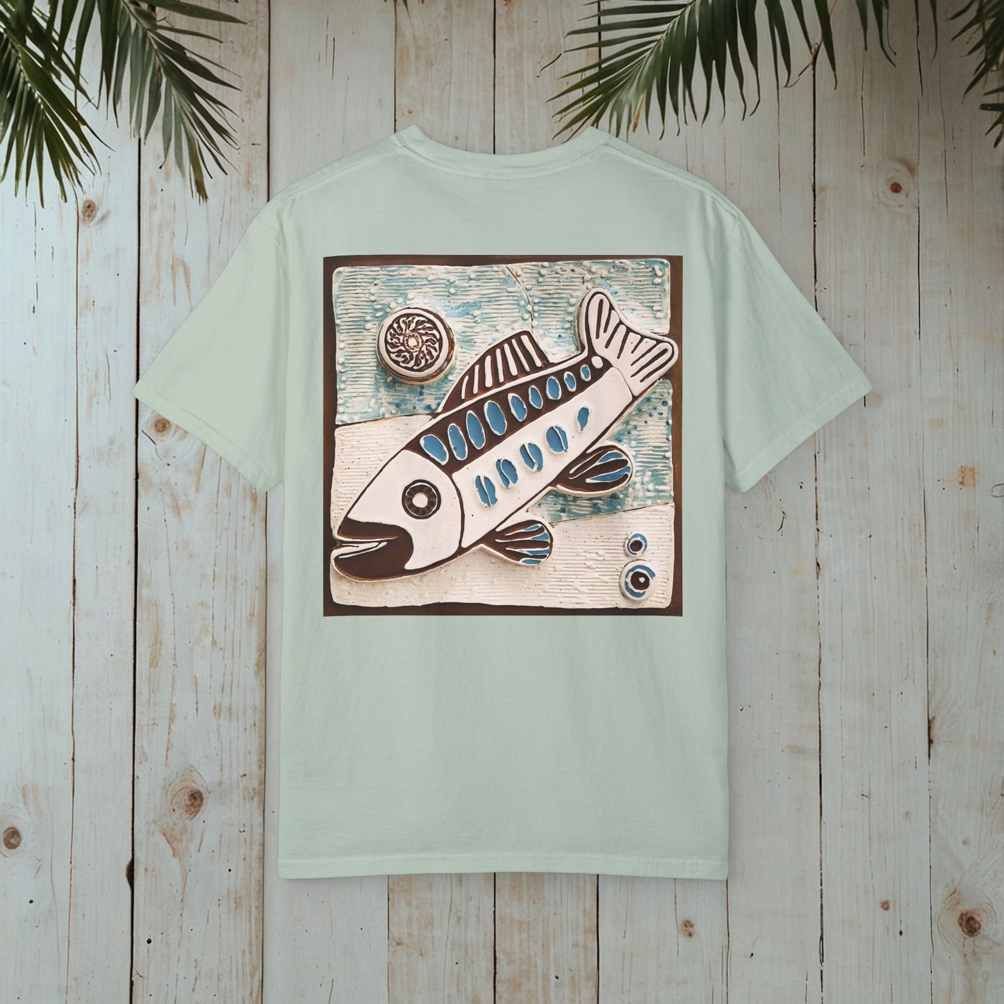 CERAMIC FISH SESSION OCEANIC LIBRARY GARMENT-DYED TEE