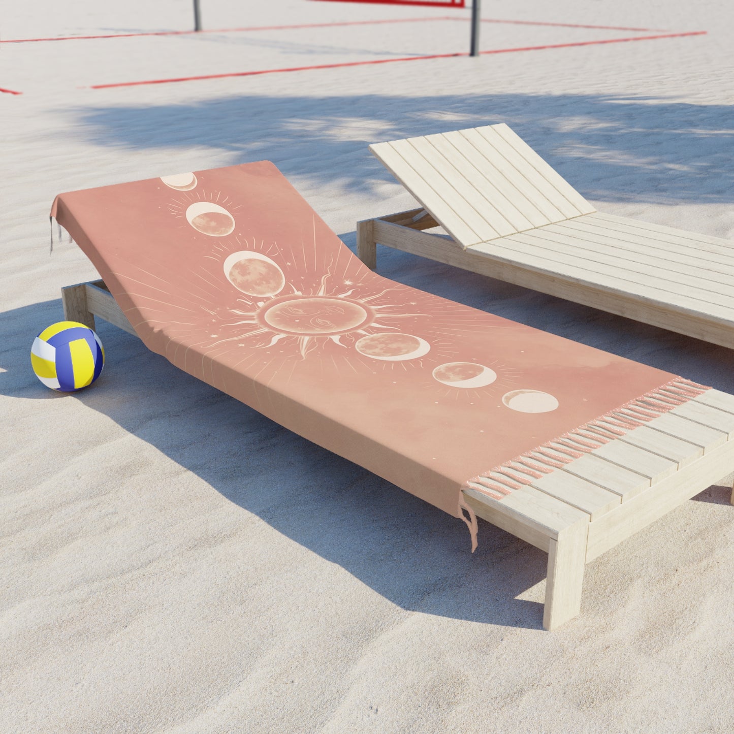 Boho Beach Cloth Sun Moon Cycle Vintage