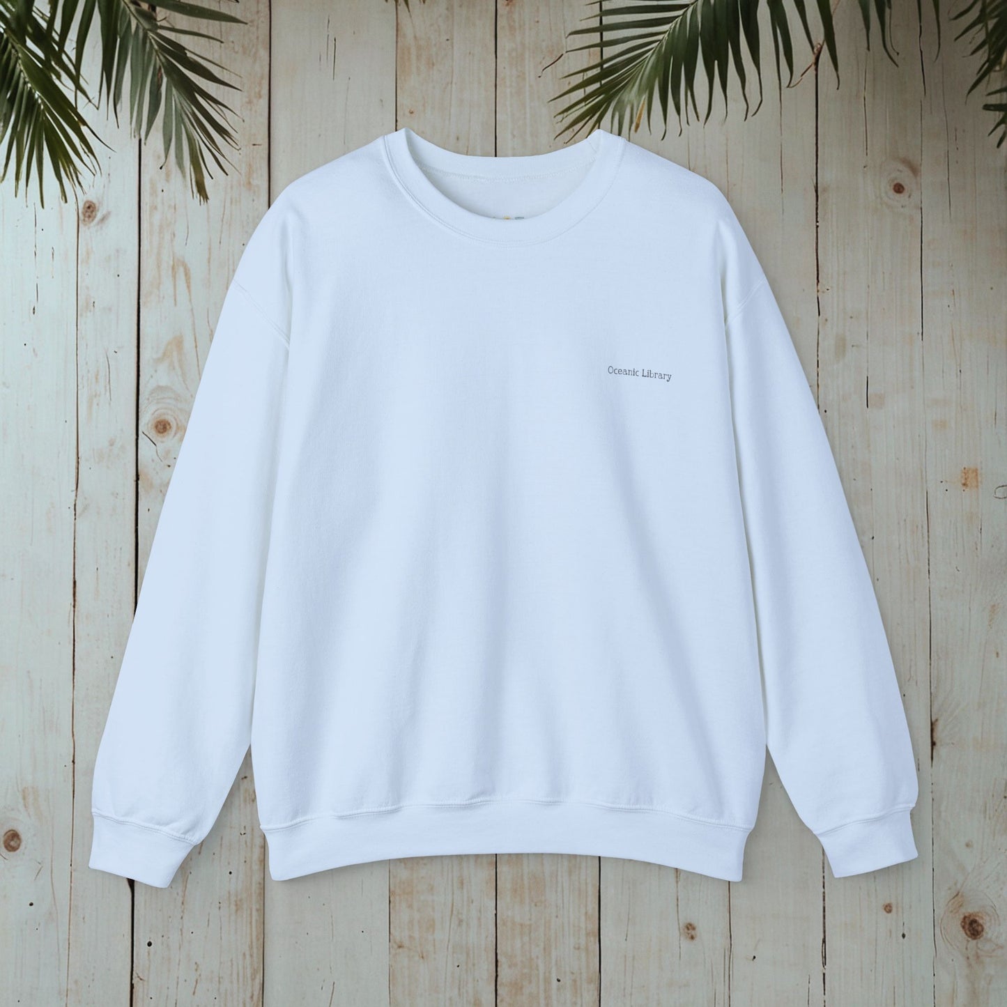 WATER LILY OCEANIC LIBRARY Heavy Blend™ Crewneck Sweatshirt