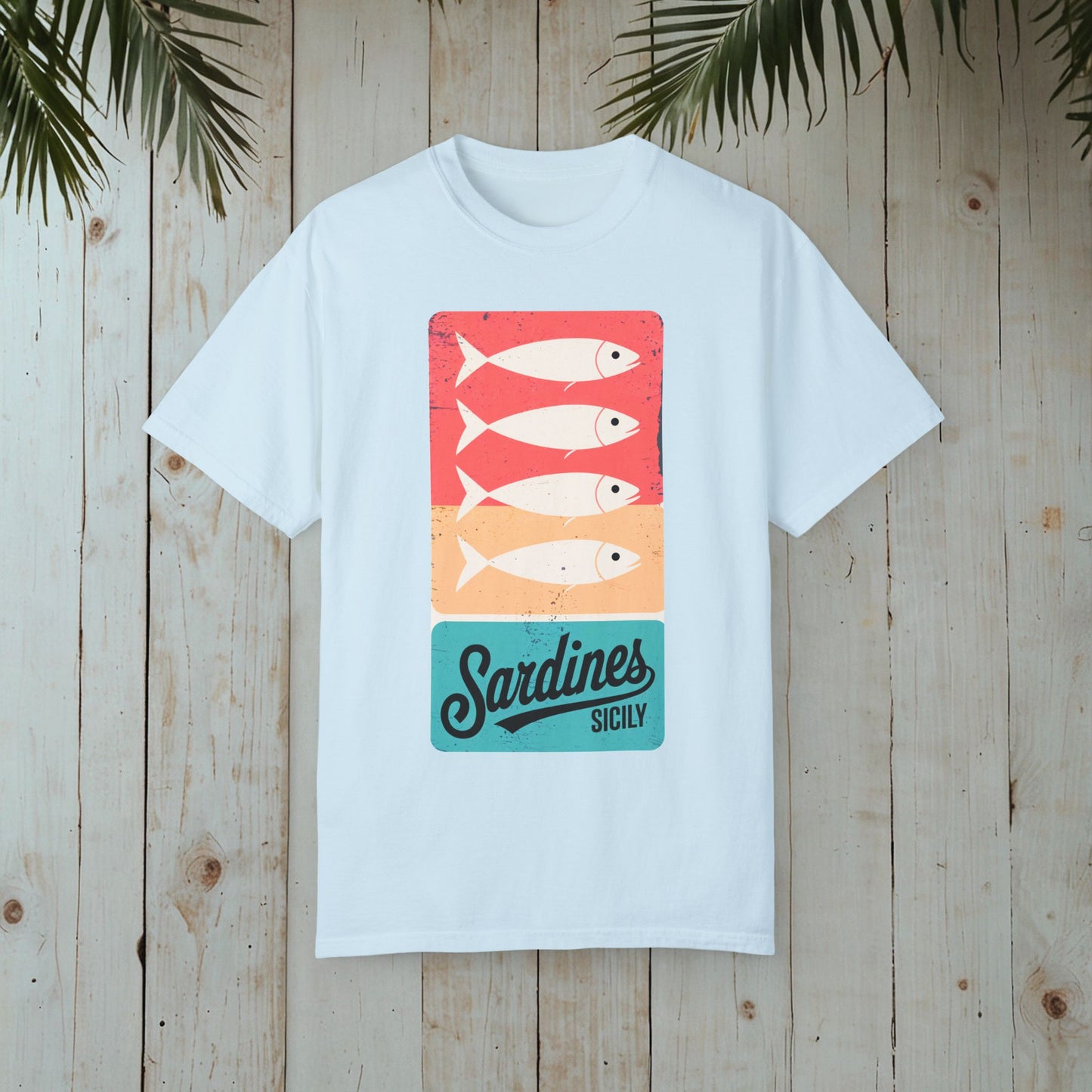Sardines Sicily Retro GARMENT-DYED TEE