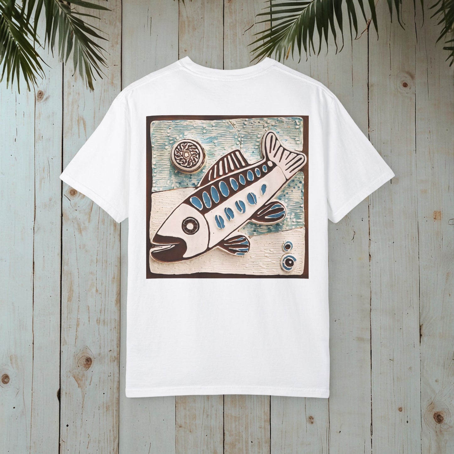 CERAMIC FISH SESSION OCEANIC LIBRARY GARMENT-DYED TEE