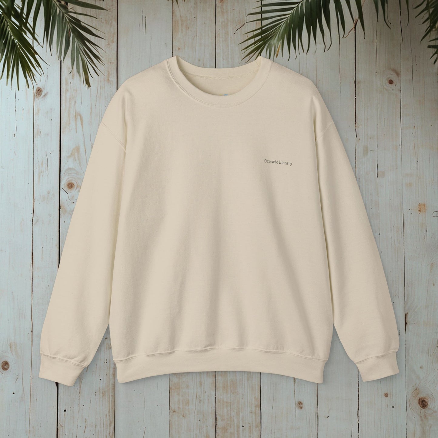 WATER LILY OCEANIC LIBRARY Heavy Blend™ Crewneck Sweatshirt
