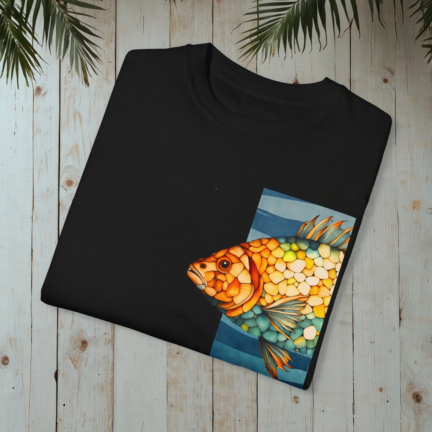 MOSAIC FISH GARMENT-DYED TEE