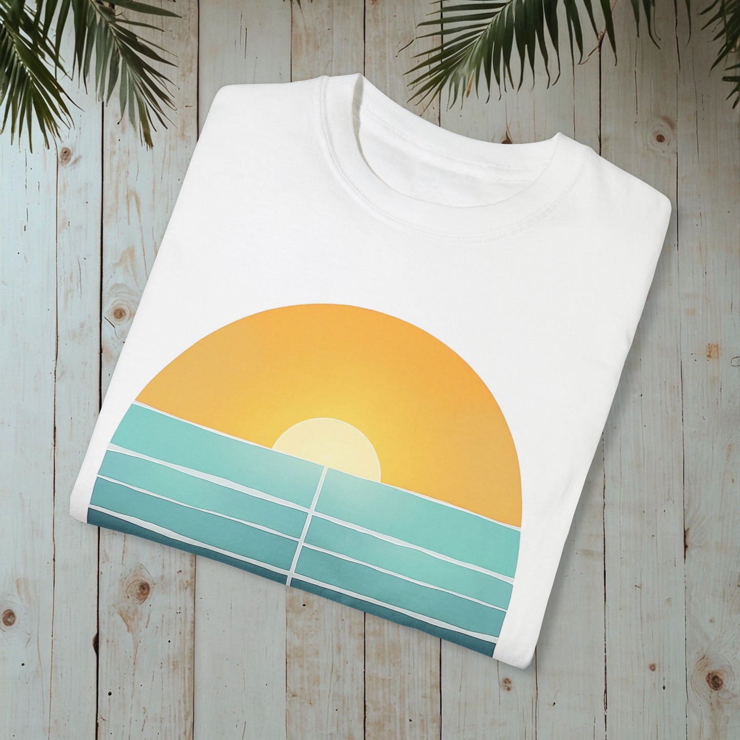 RETRO SUNSET OCEAN GARMENT-DYED TEE