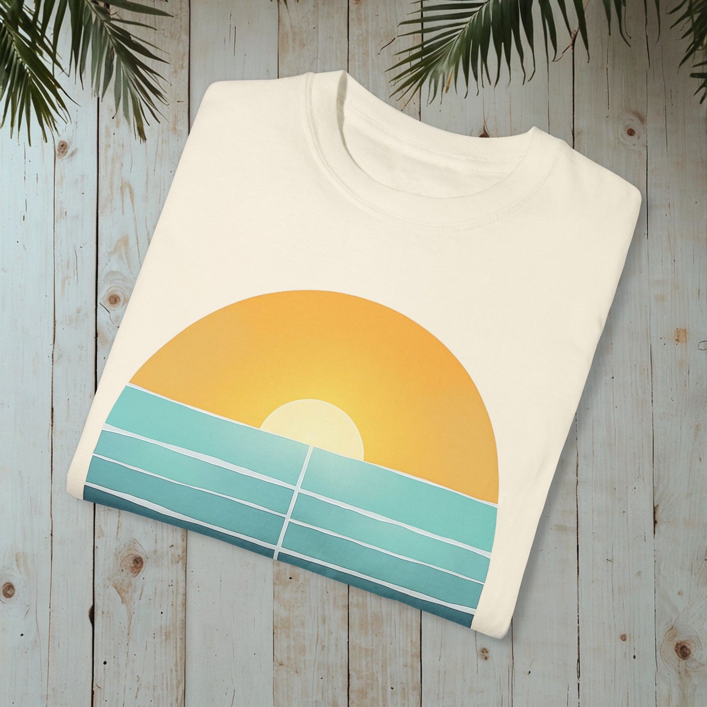 RETRO SUNSET OCEAN GARMENT-DYED TEE