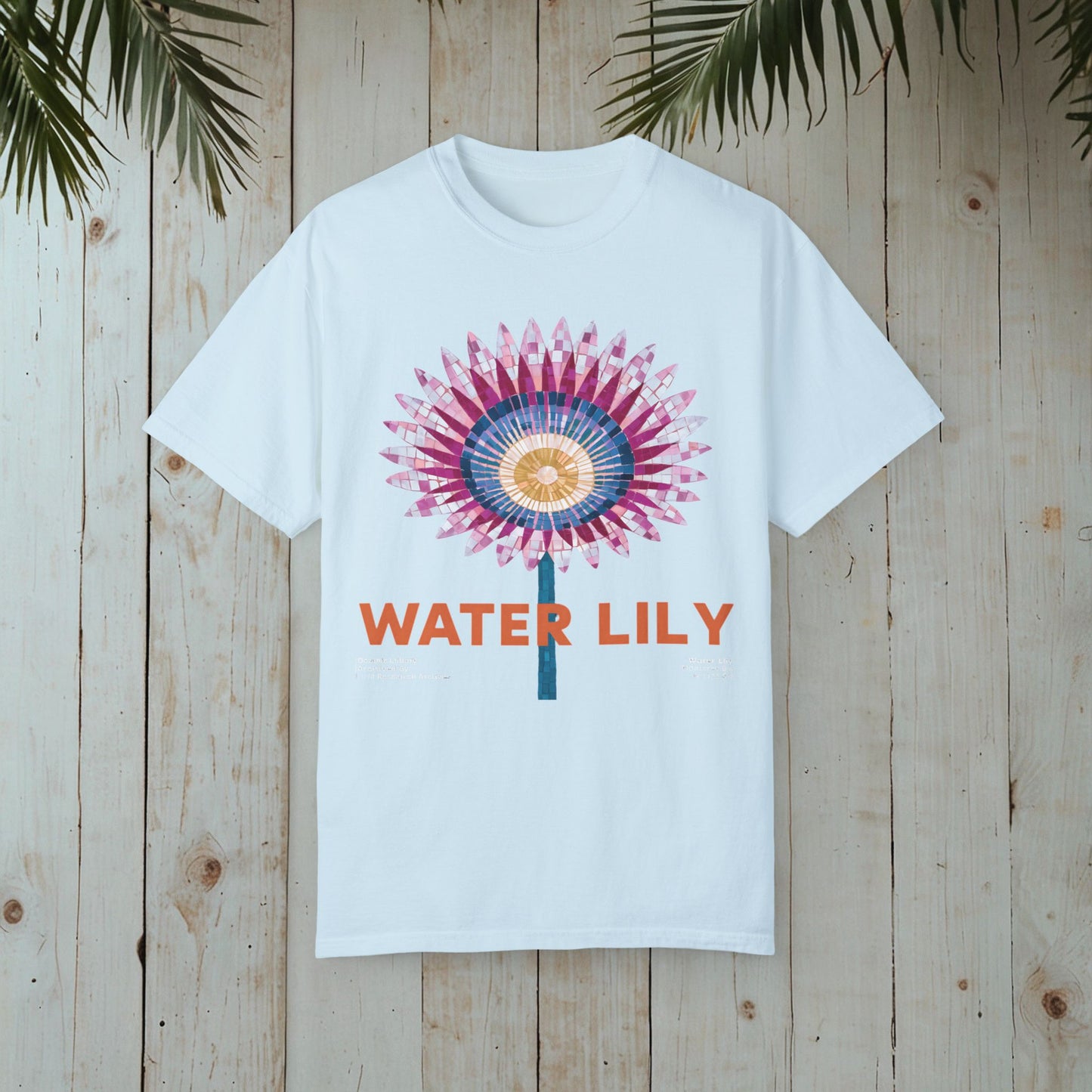 WATER LILY OCEANIC LIBRARY RETRO GARMENT-DYED TEE