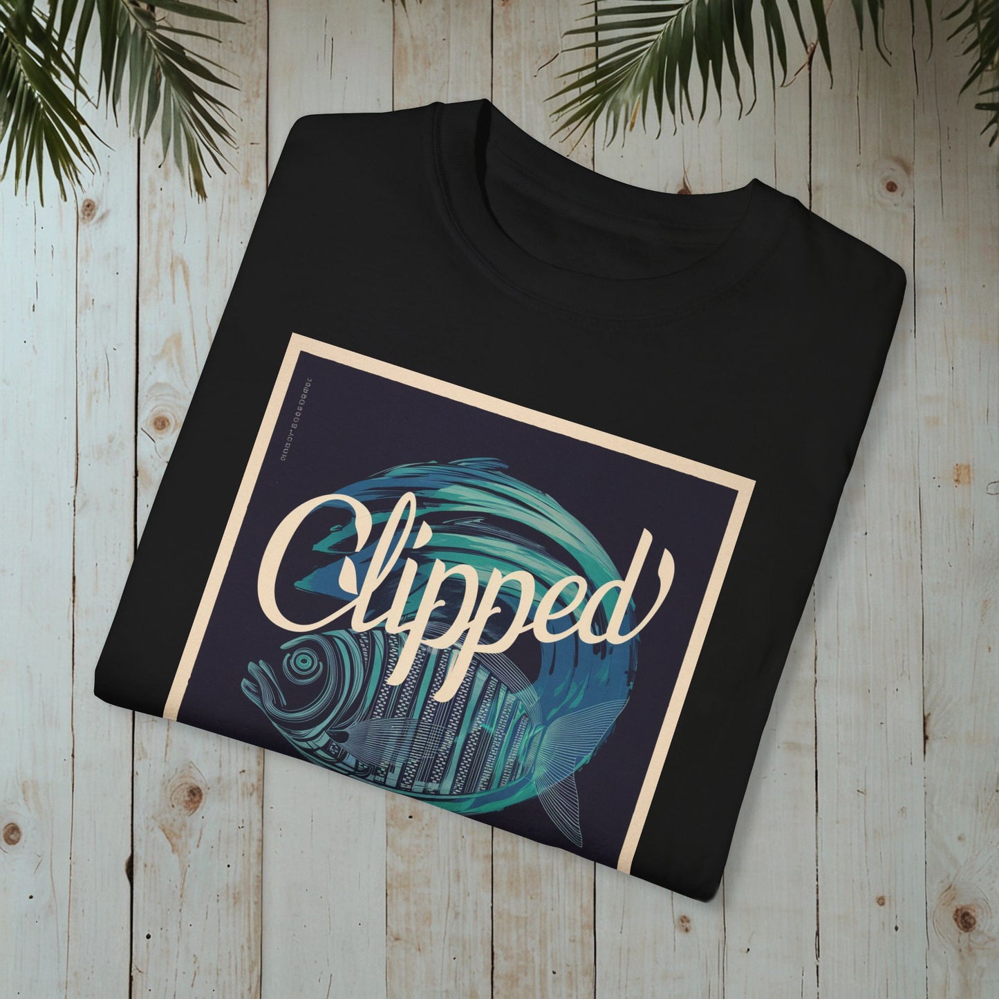 CLIPPED UNDERWATER BACK SET GARMENT-DYED TEE