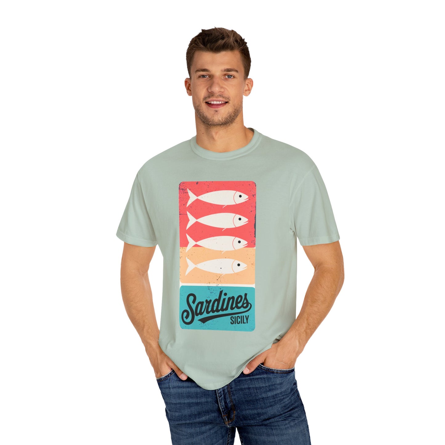 Sardines Sicily Retro GARMENT-DYED TEE