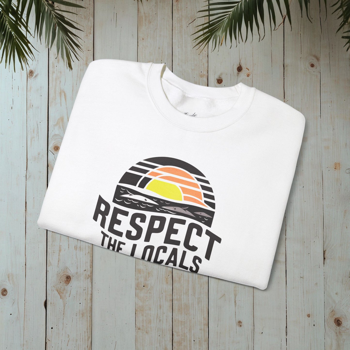 RESPECT THE LOCALS WOODBLOCK Heavy Blend™ Crewneck Sweatshirt