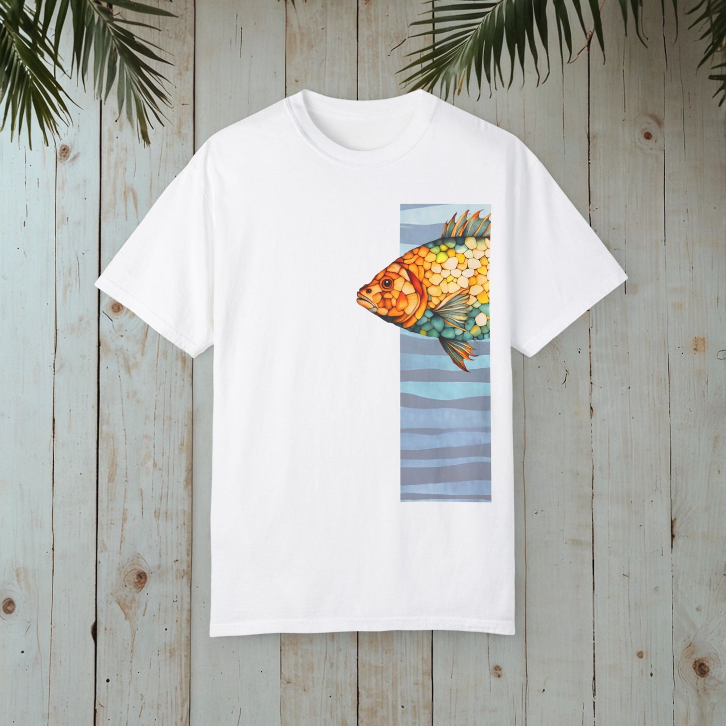 MOSAIC FISH GARMENT-DYED TEE