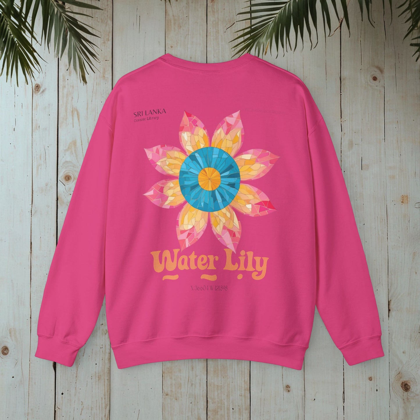 WATER LILY OCEANIC LIBRARY Heavy Blend™ Crewneck Sweatshirt
