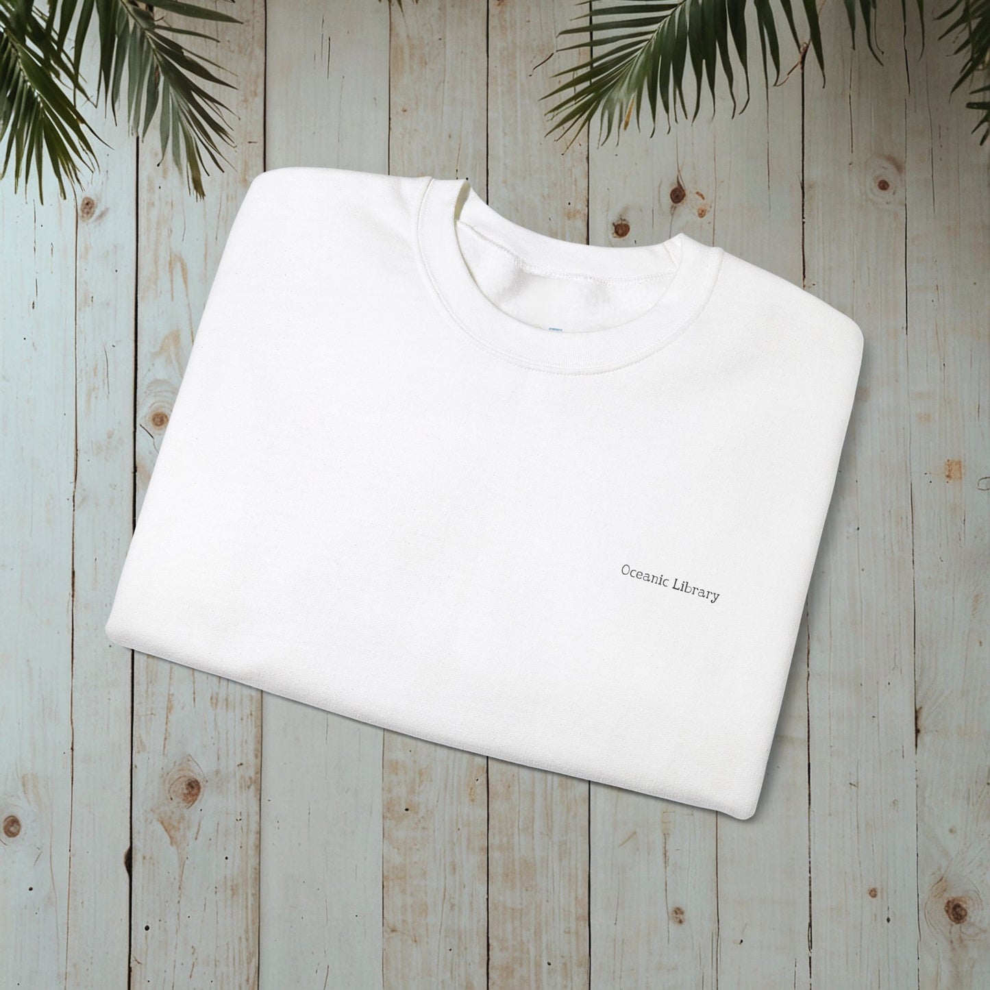 WATER LILY OCEANIC LIBRARY Heavy Blend™ Crewneck Sweatshirt