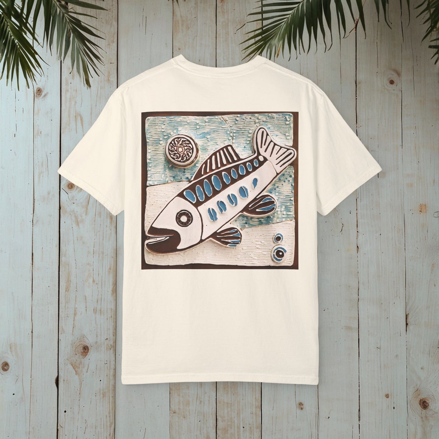 CERAMIC FISH SESSION OCEANIC LIBRARY GARMENT-DYED TEE