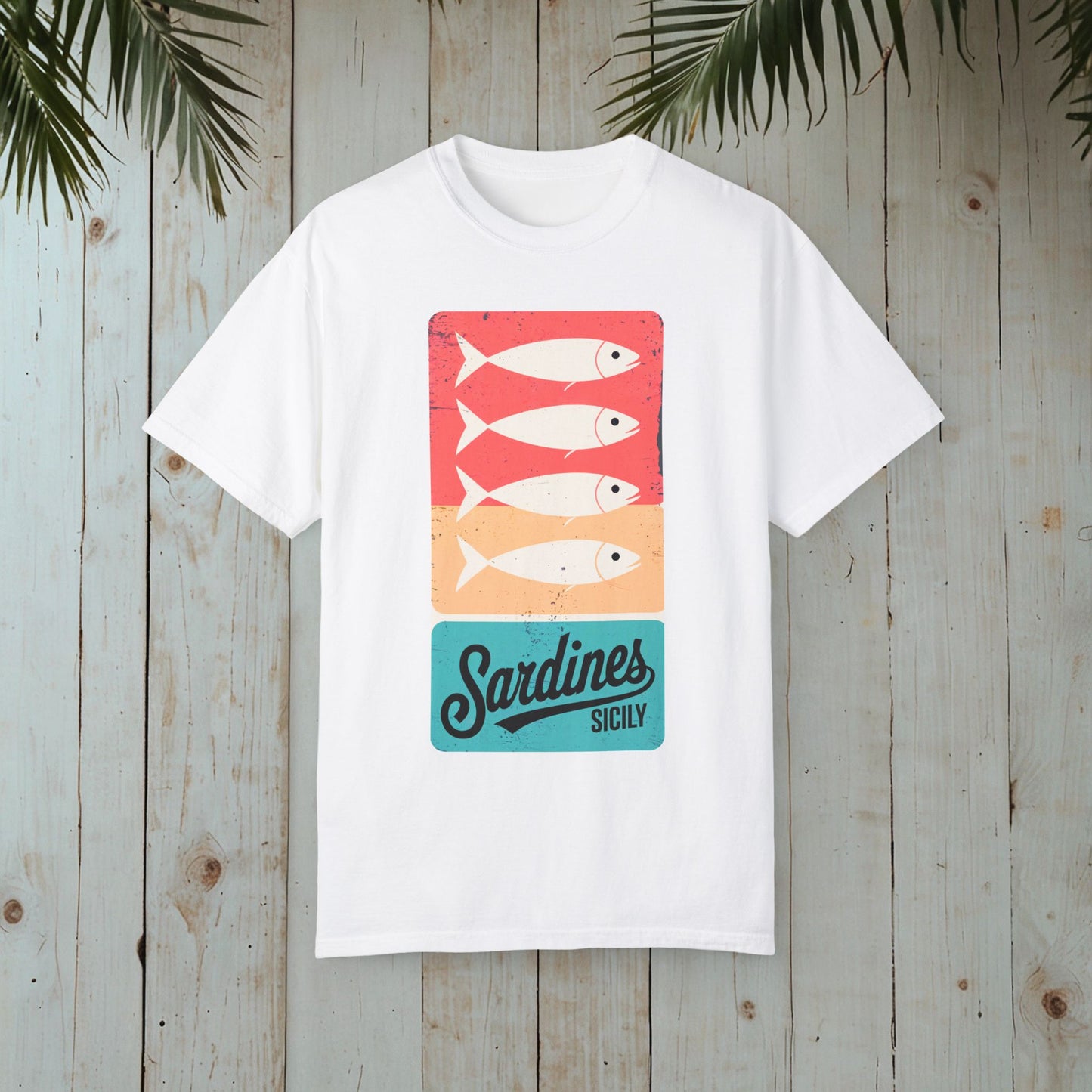 Sardines Sicily Retro GARMENT-DYED TEE